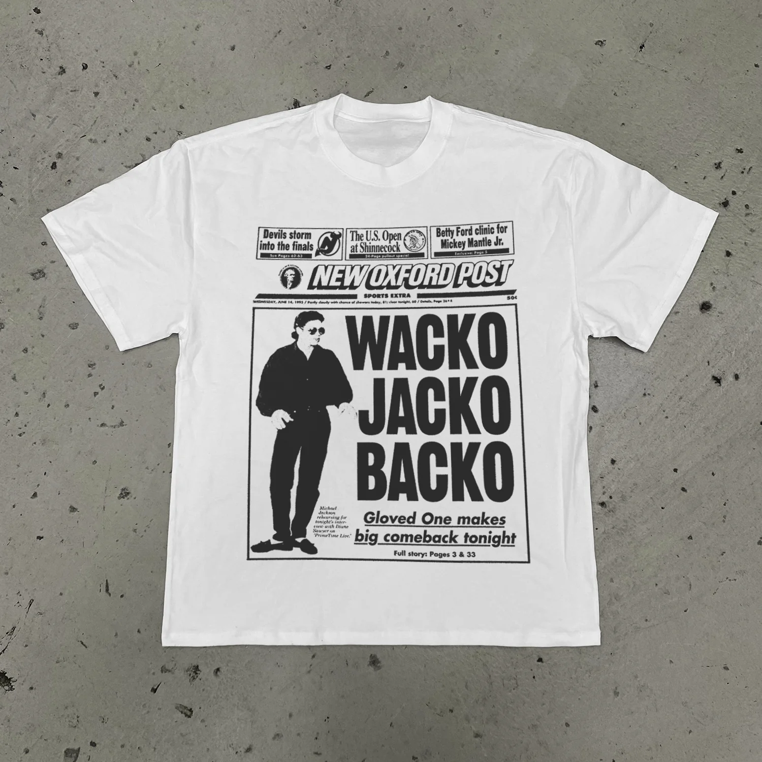 1995 'Wacko Jacko Backo' Heavyweight Headline Tee