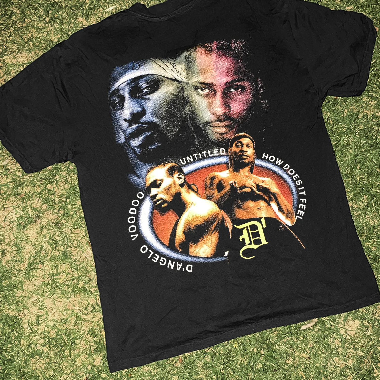 2000 D'Angelo 'Voodoo' Untitled Faded Black Heavyweight Tee - Image 3