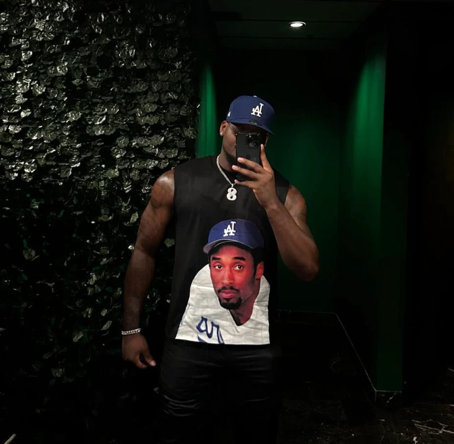 24 Dodgers 'Bean' Kobe Black Cut-Off T-Shirt - Image 4