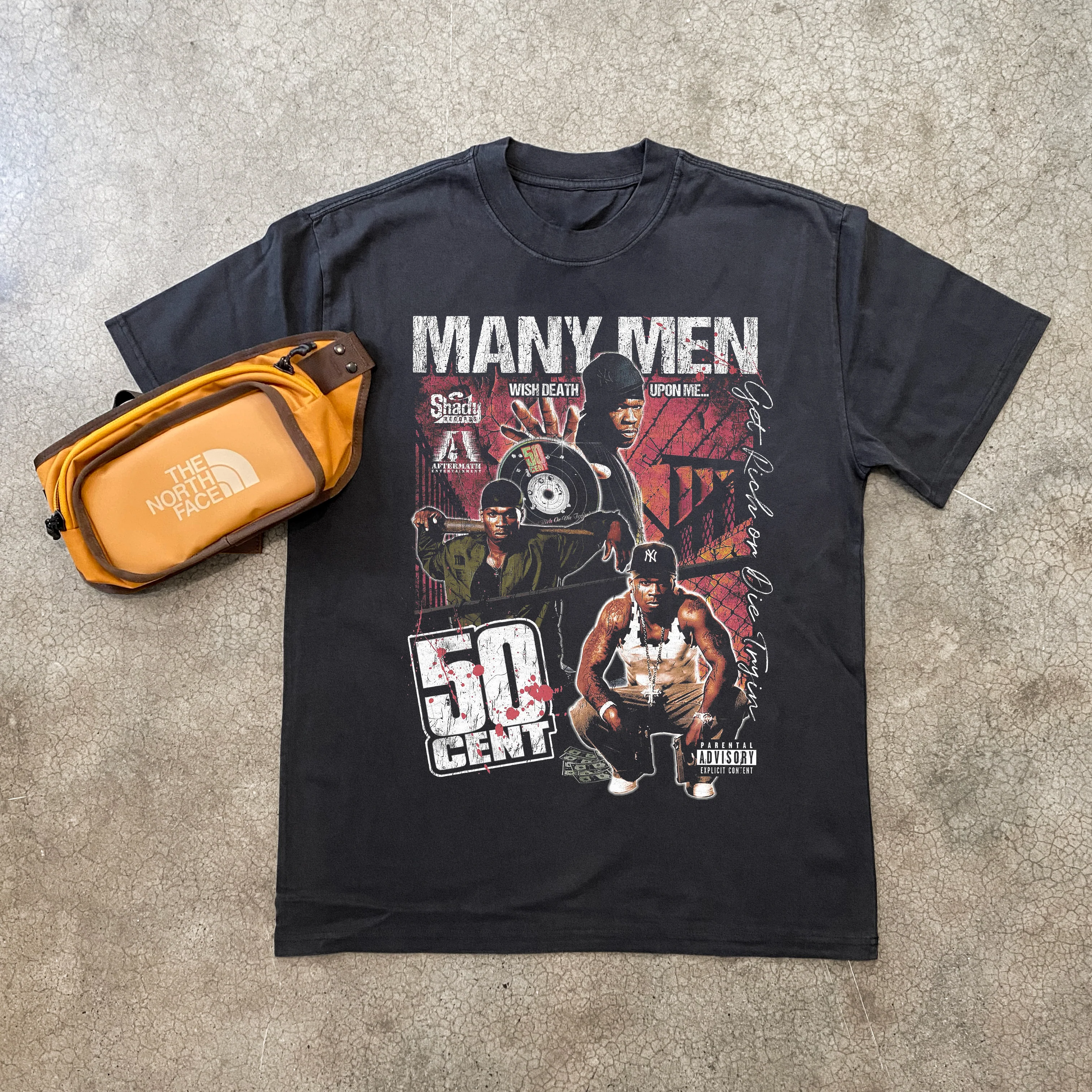 50 Cent 'Many Men' Heavyweight Black T-Shirt