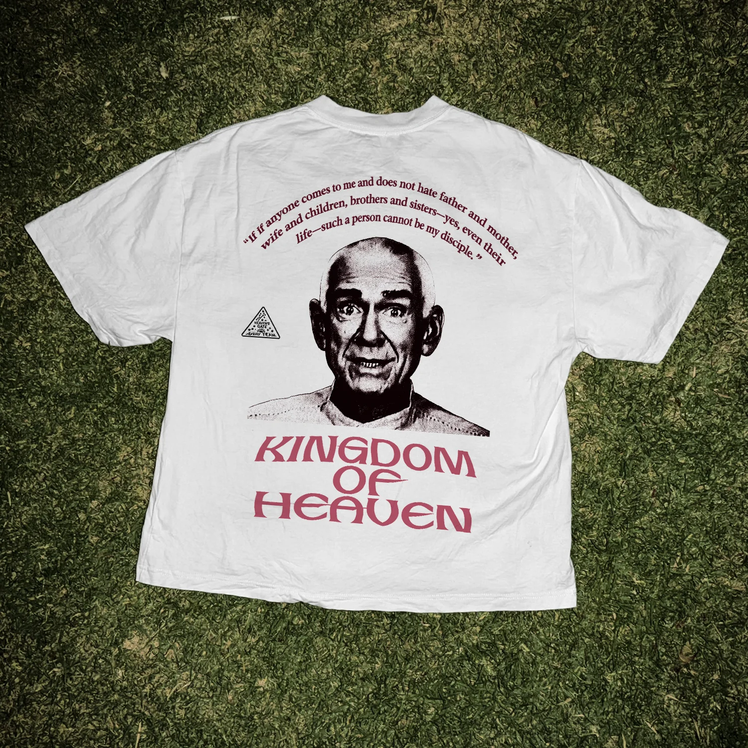 90s 'Heaven's Gate' Cult 'Follow the Leader' Heavy White Tee
