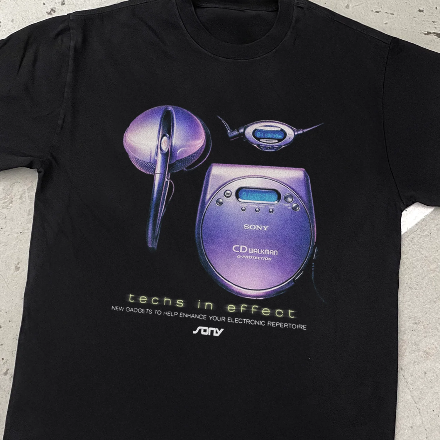 90s Walkman 'Tech In Effect' Heavy Faded Tee