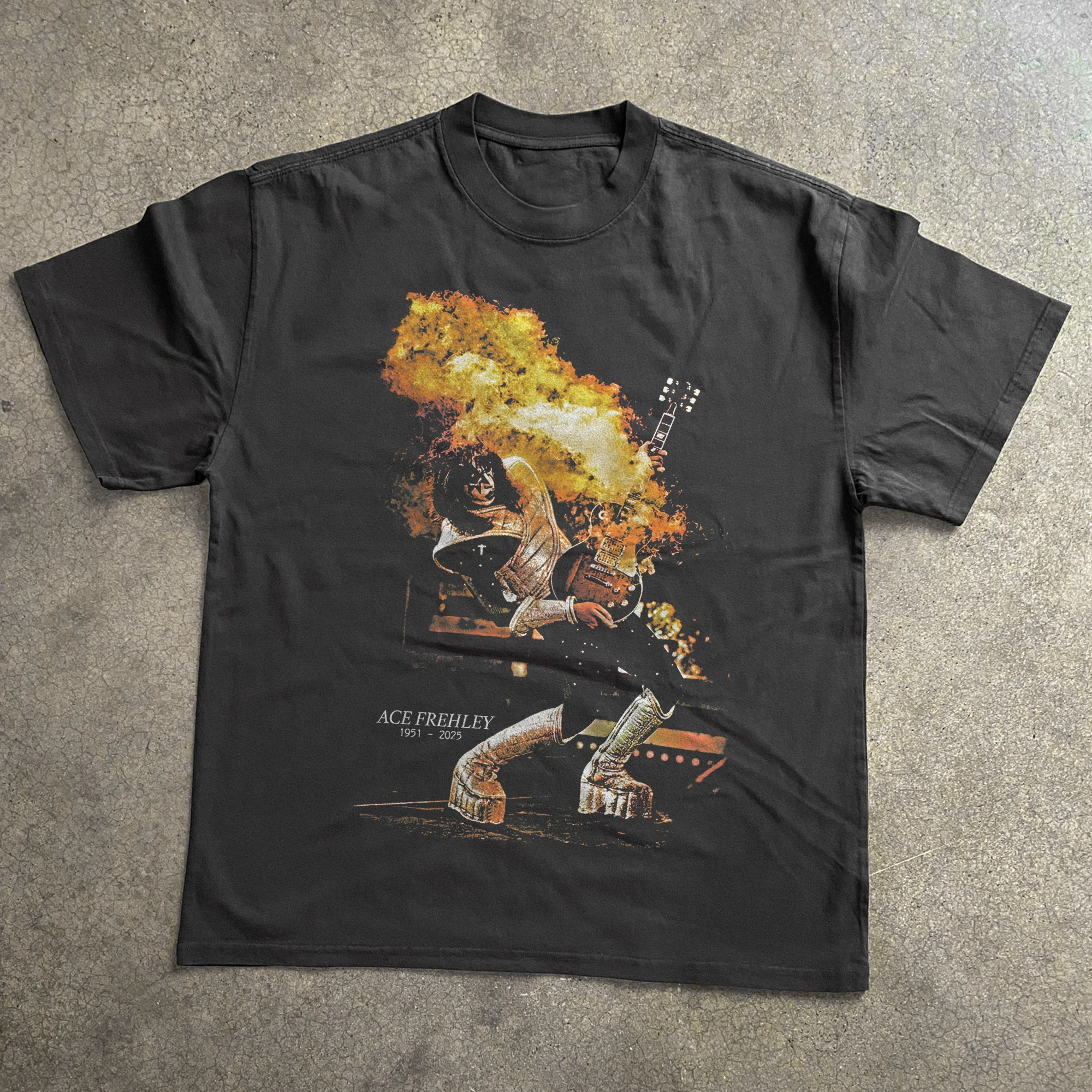Ace Frehley Heavyweight Black Tshirt