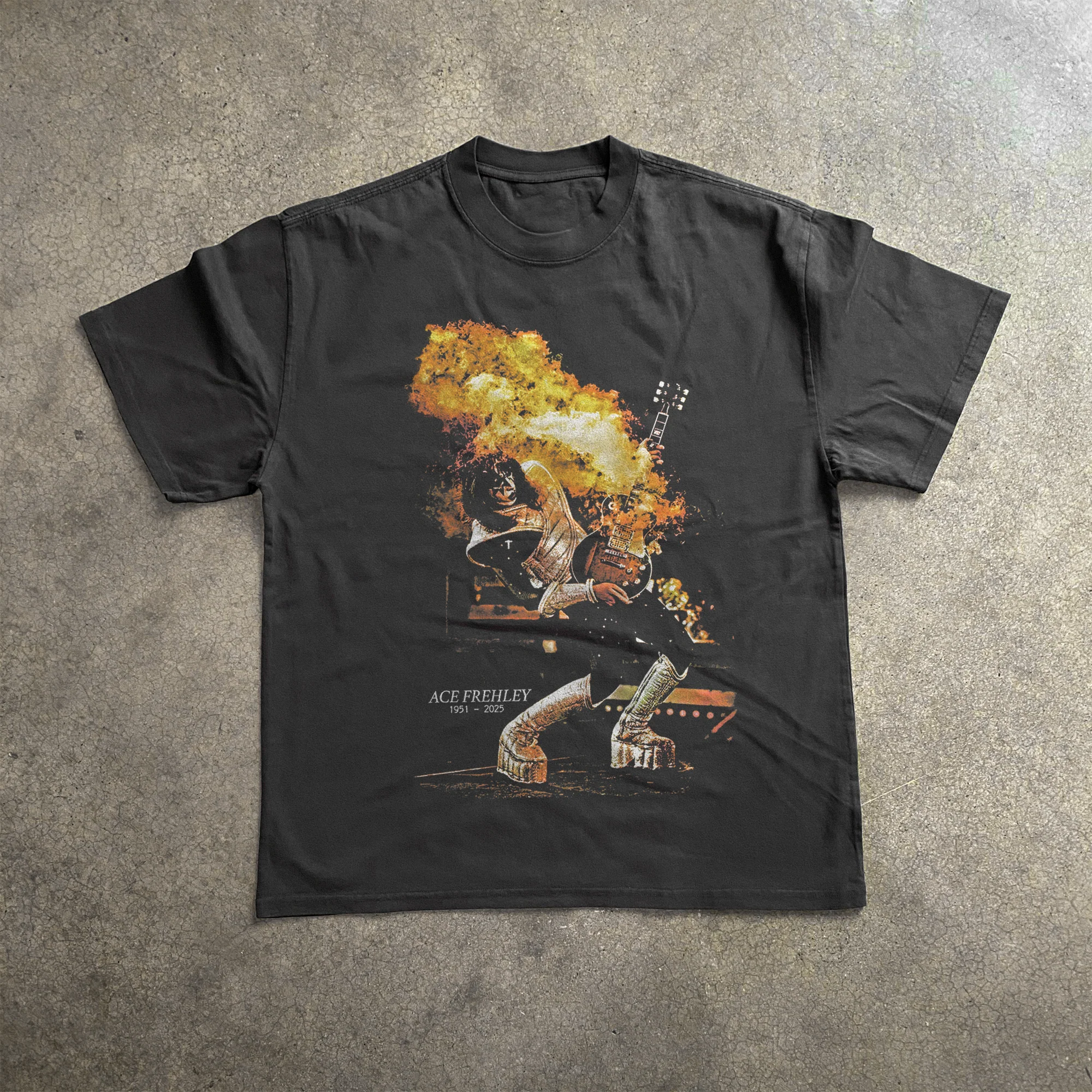 Ace Frehley Heavyweight Black Tshirt - Image 2