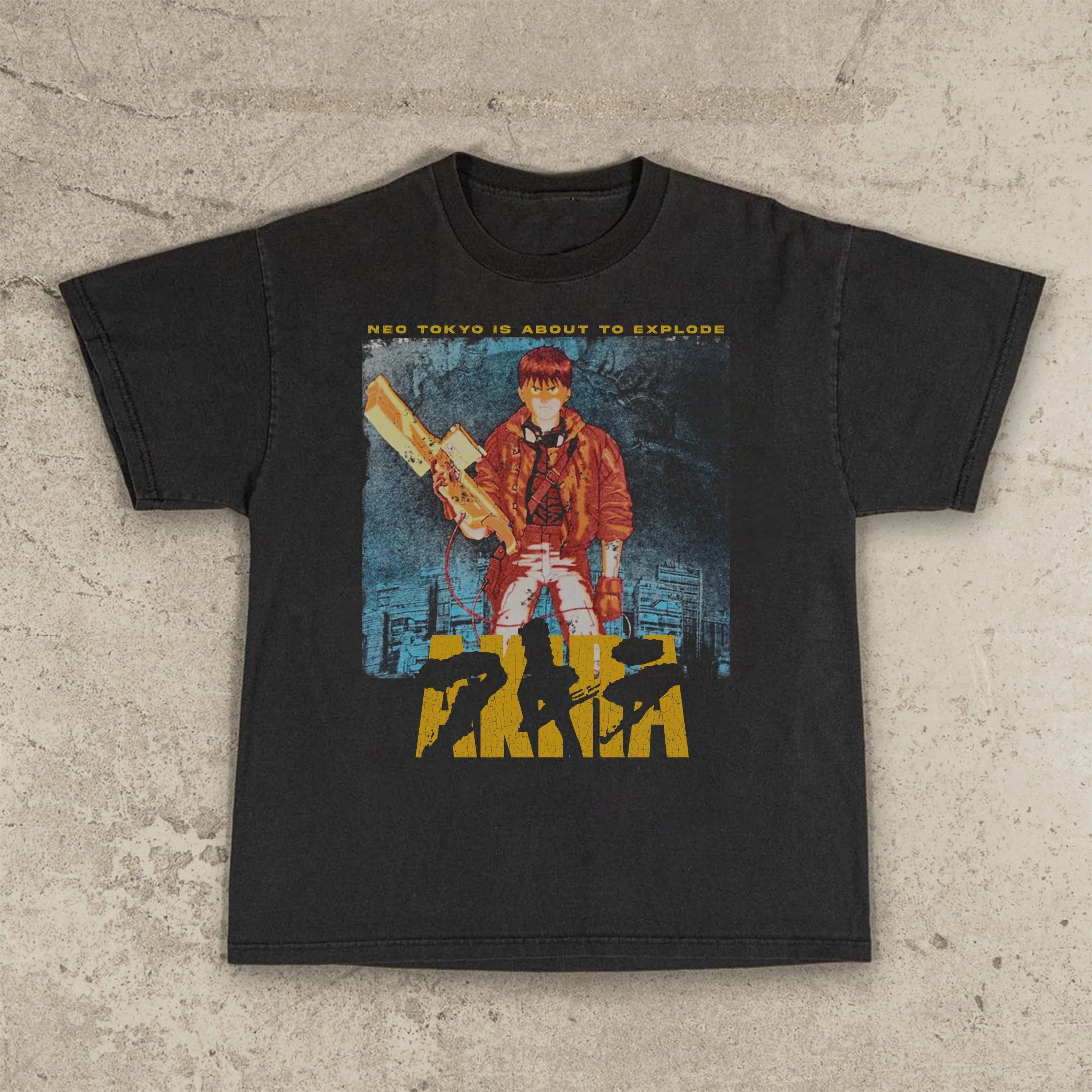 Akira Heavyweight Black T-Shirt