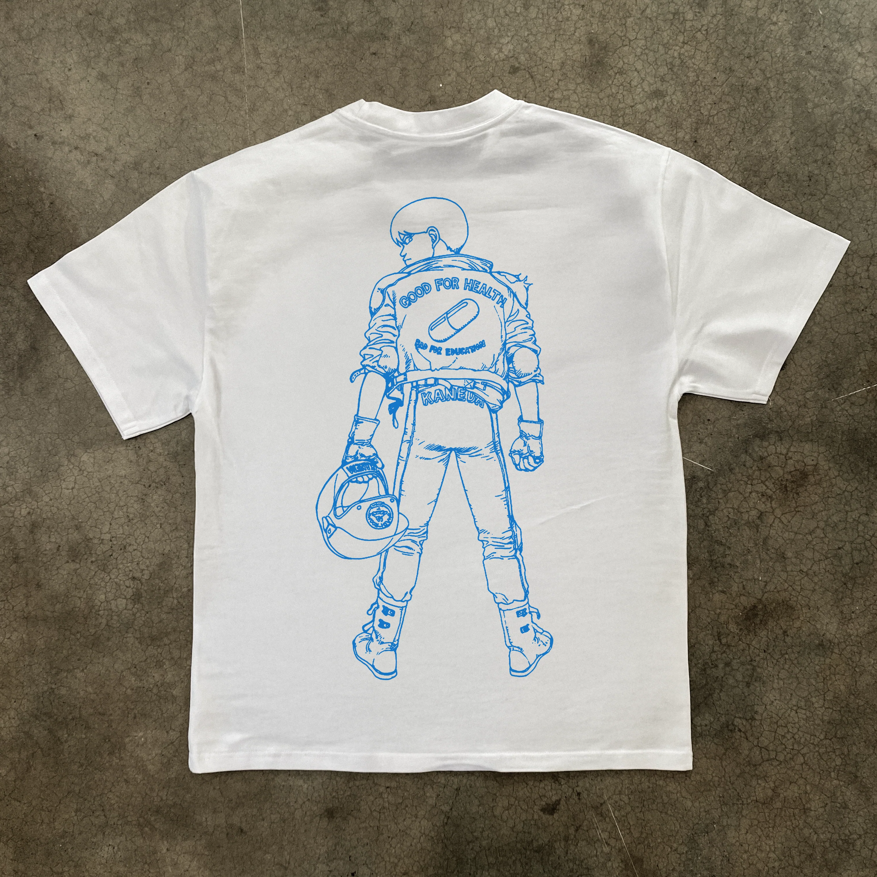 Akira 'Kaneda Diagram' Heavy White T-Shirt