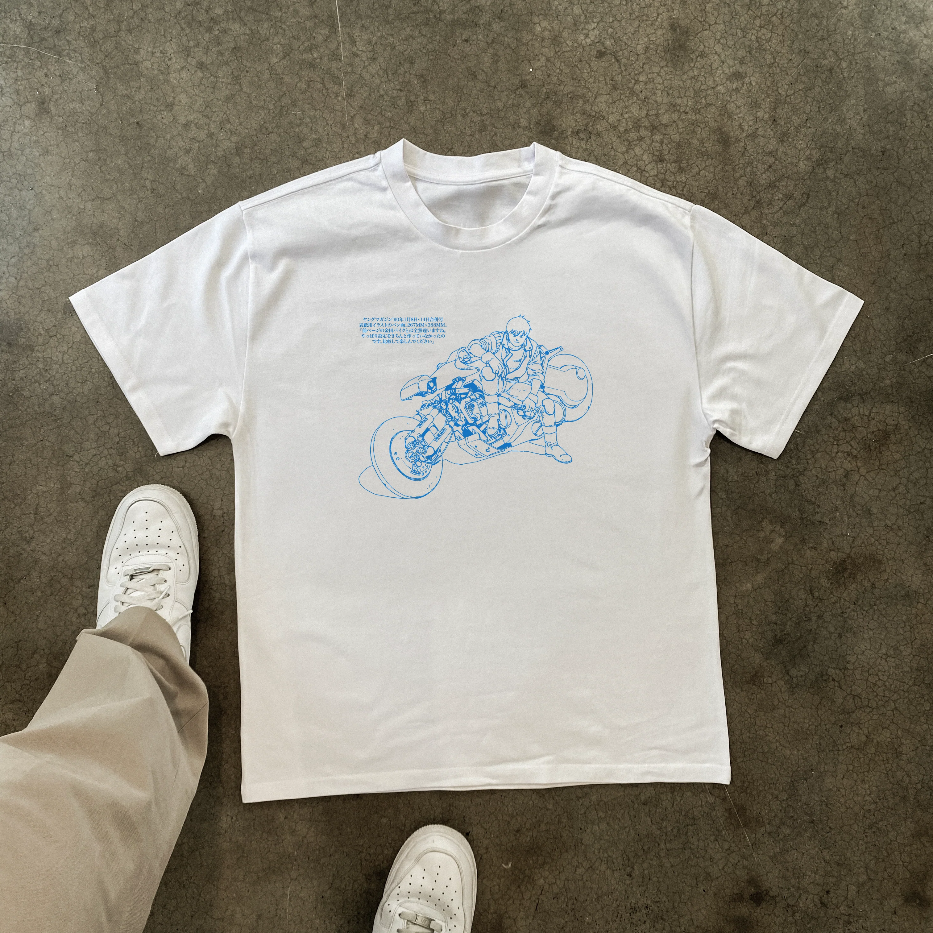 Akira 'Kaneda Diagram' Heavy White T-Shirt - Image 3