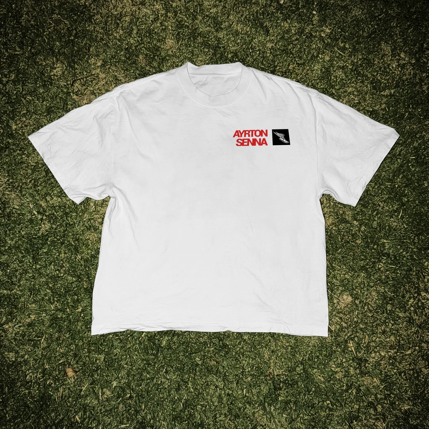 Ayrton Senna 'God Lap' Xerox Heavyweight White Tee - Image 3