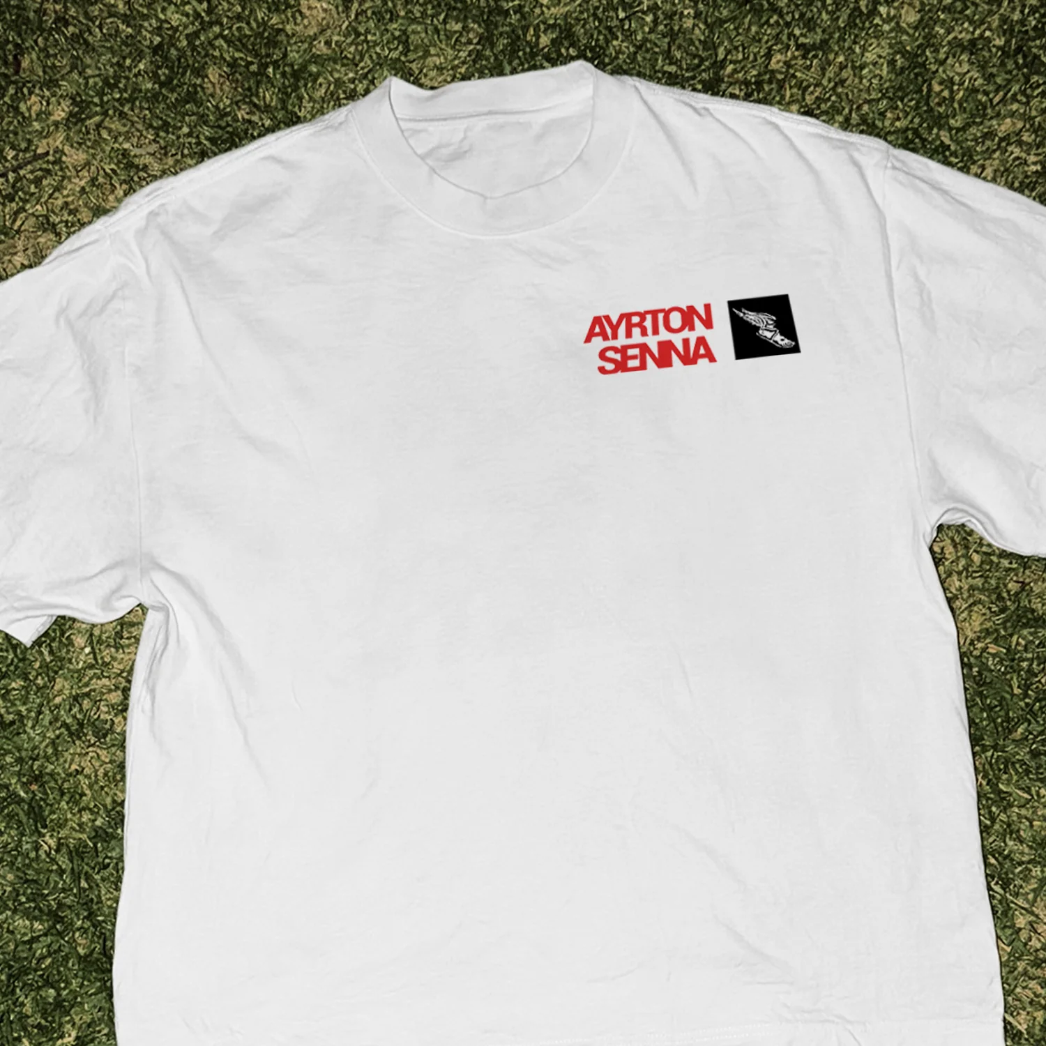 Ayrton Senna 'God Lap' Xerox Heavyweight White Tee - Image 4