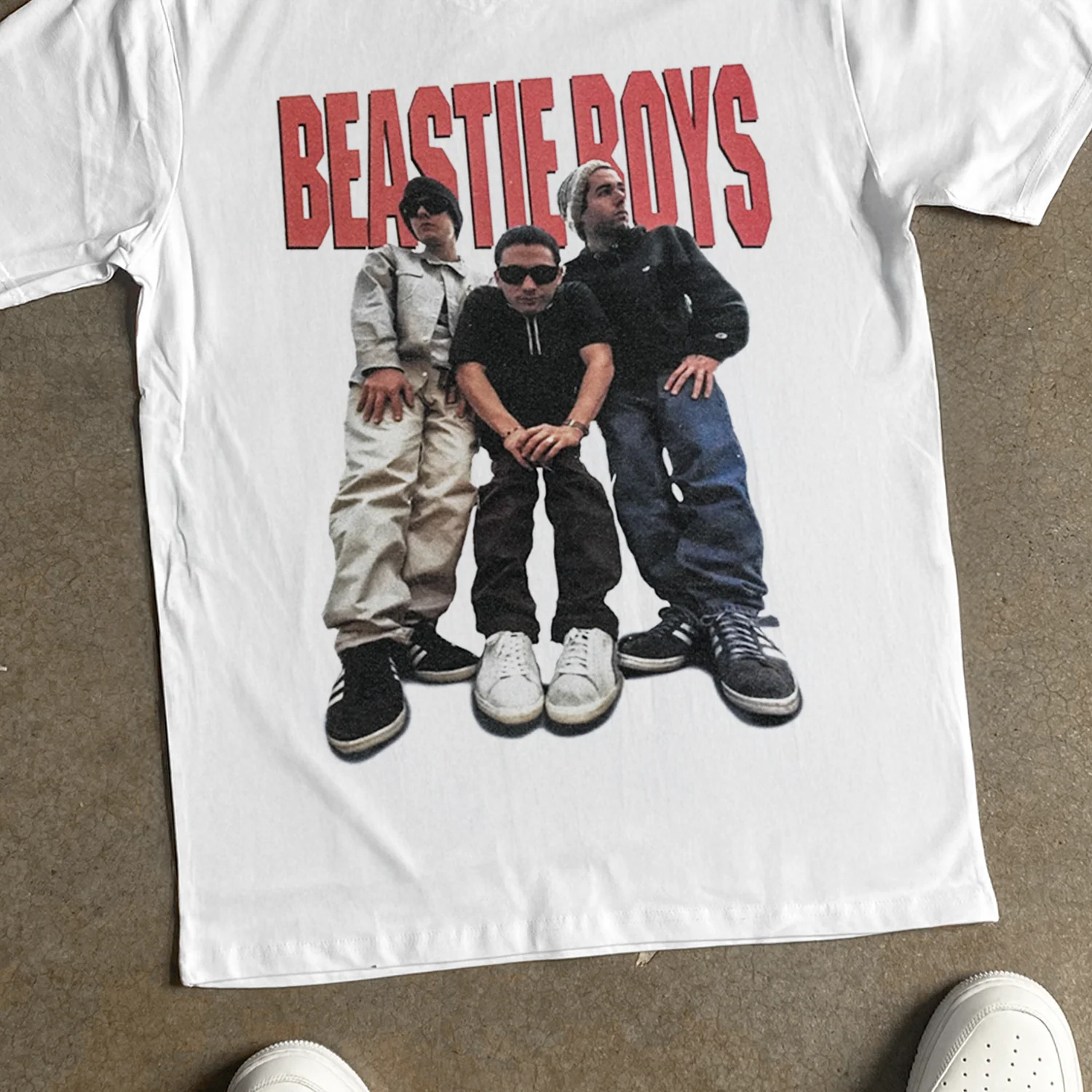 Beastie Boys 'Stand Over' Heavy Faded White Tee - Image 2