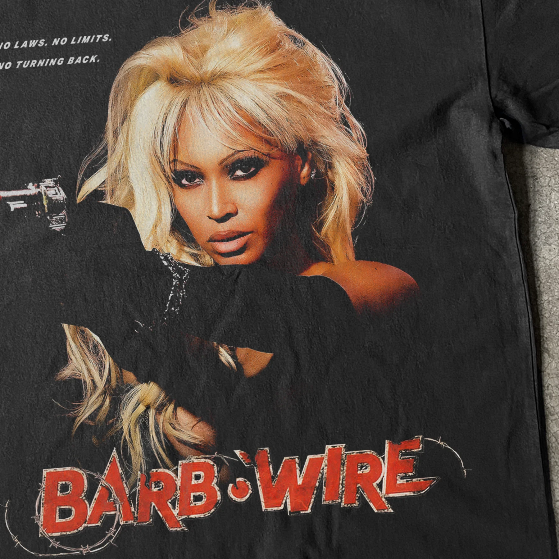 Bey 'Barb-Wire' Heavyweight Black T-Shirt - Image 2