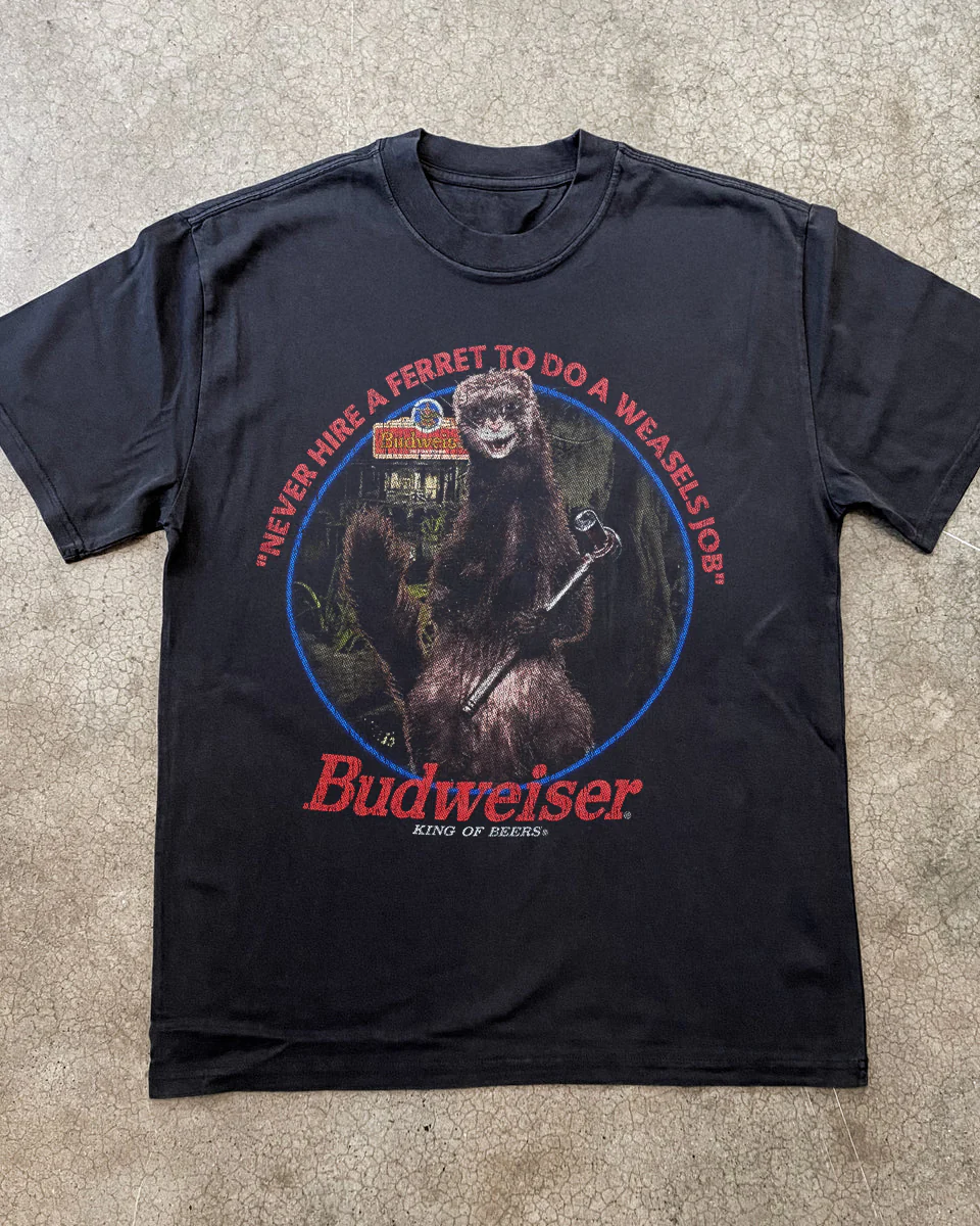 Bud Ferret Black Heavyweight Tee