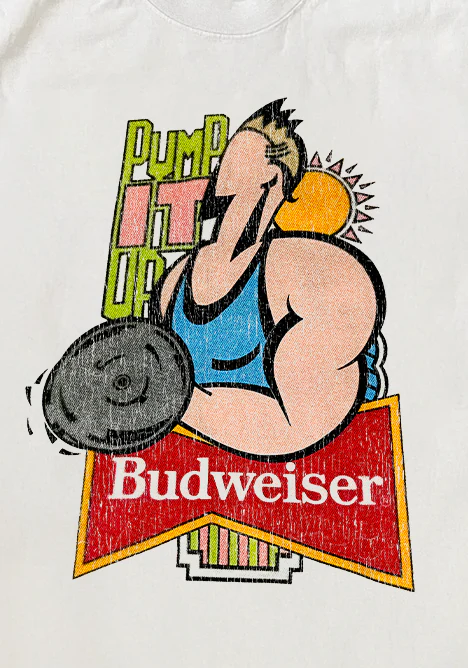 Bud Pump It Up Heavyweight White Tee - Image 2