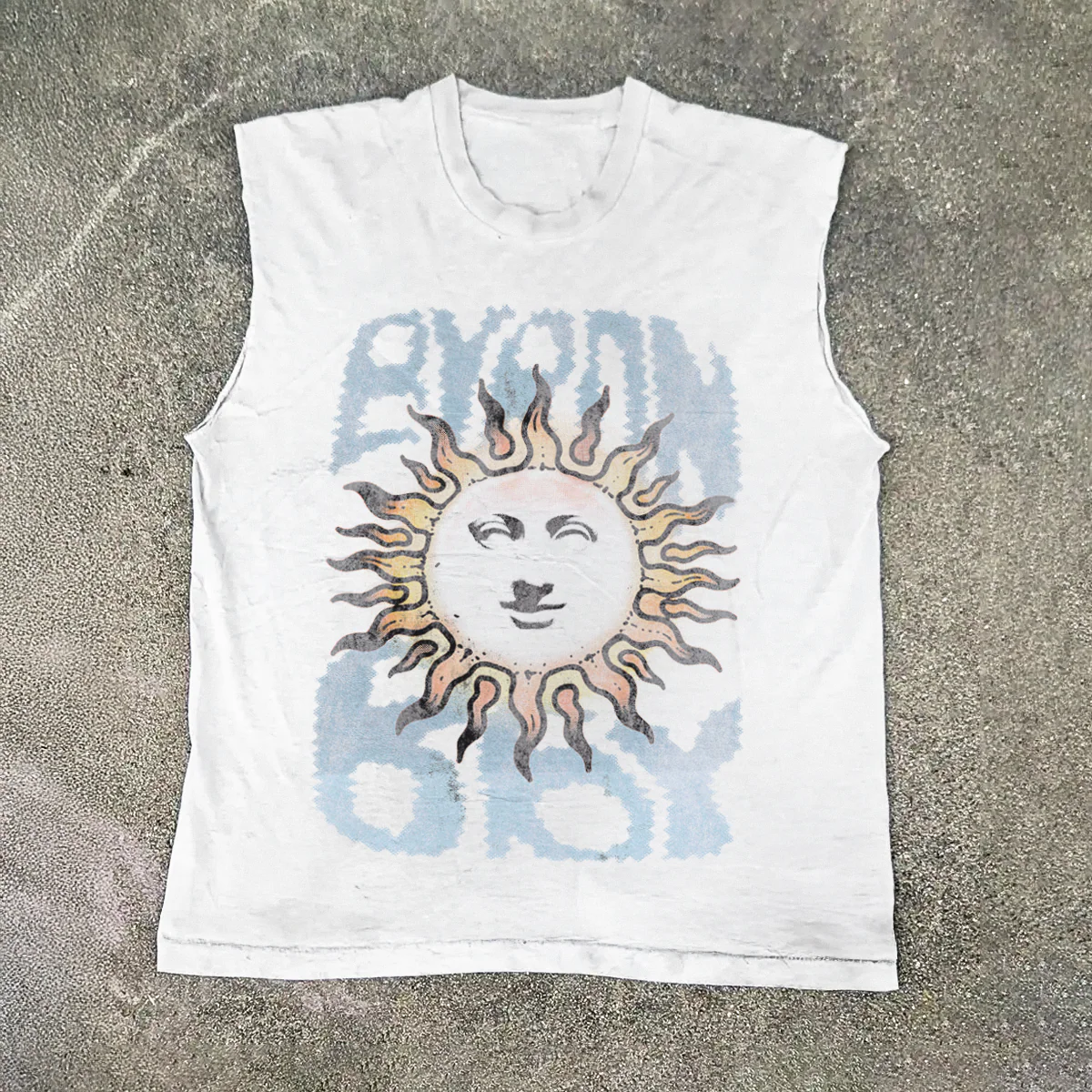 Byron Bay Sun White Heavy Cut-Off