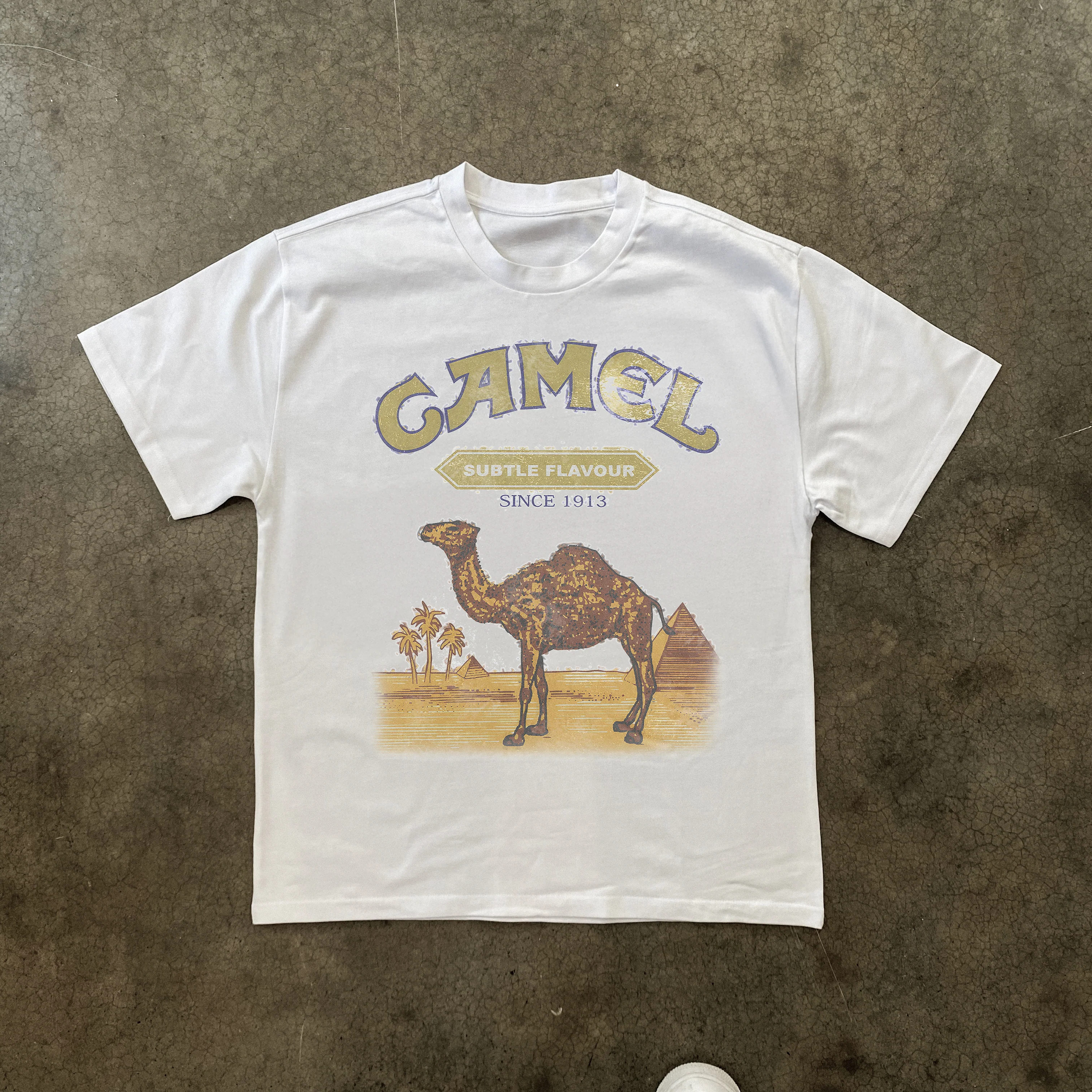 Camel 1993 Vintage Heavyweight White T-Shirt