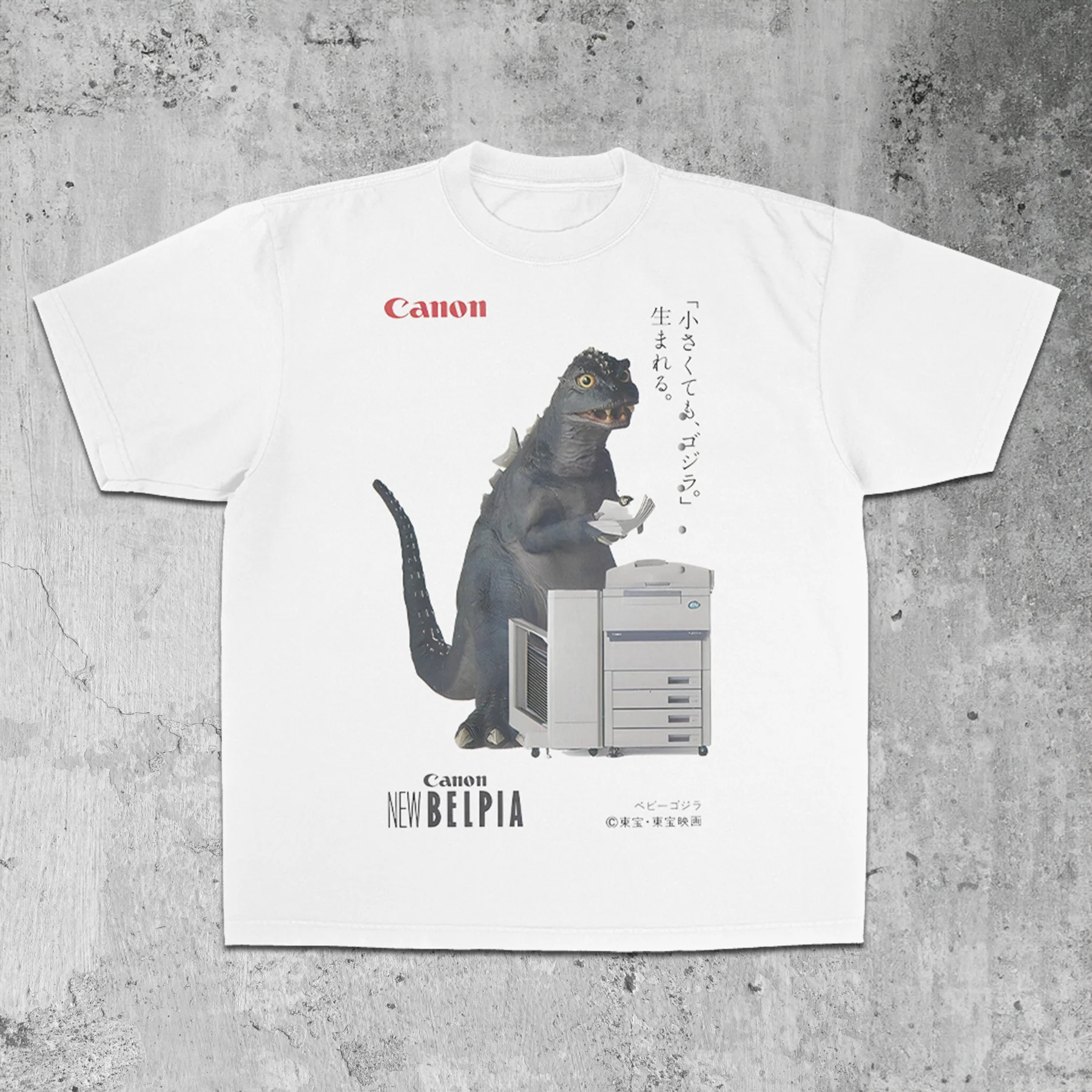 Canon Godzilla Heavy Weight White T-Shirt
