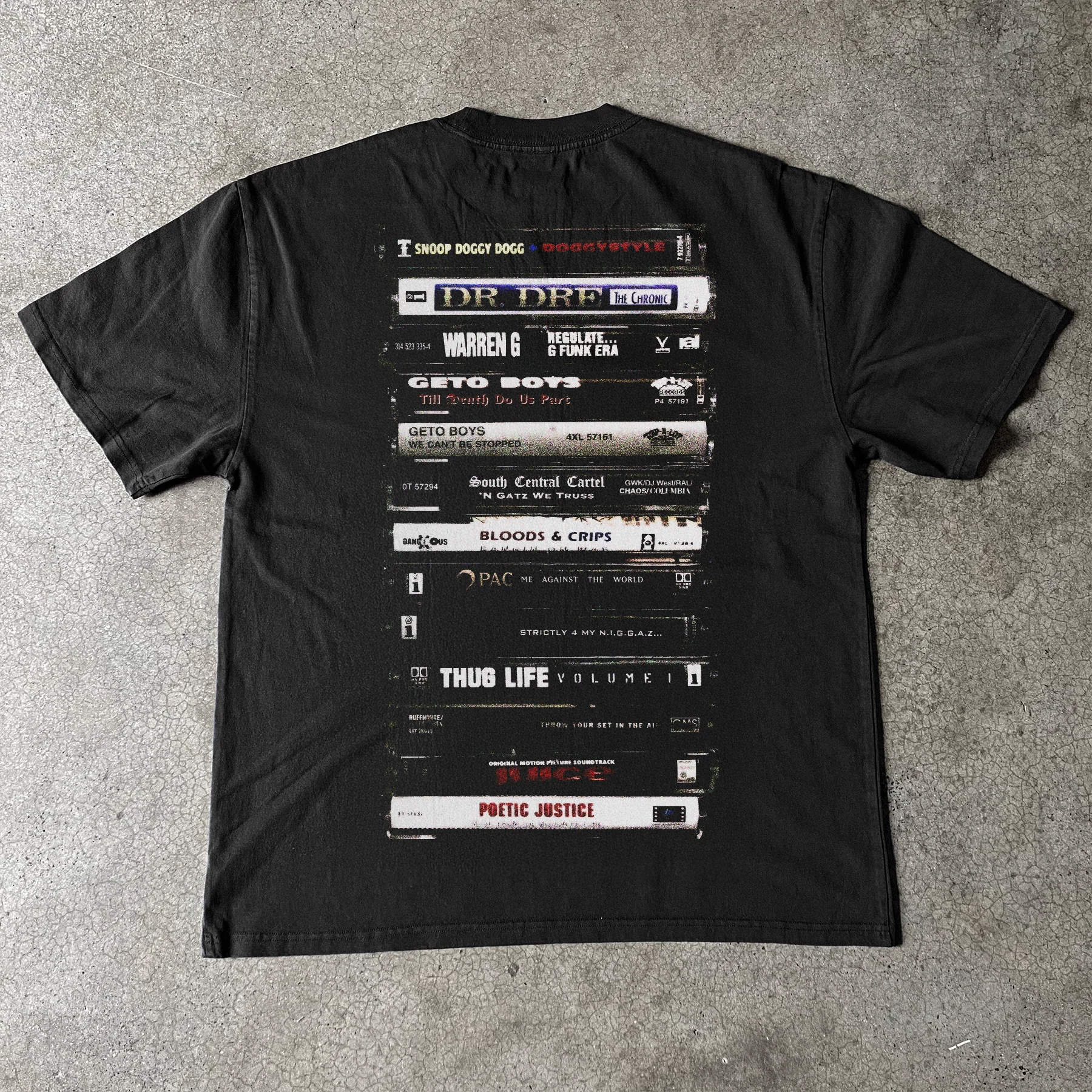 'Cassette Classics' Heavyweight Black T-Shirt - Image 2