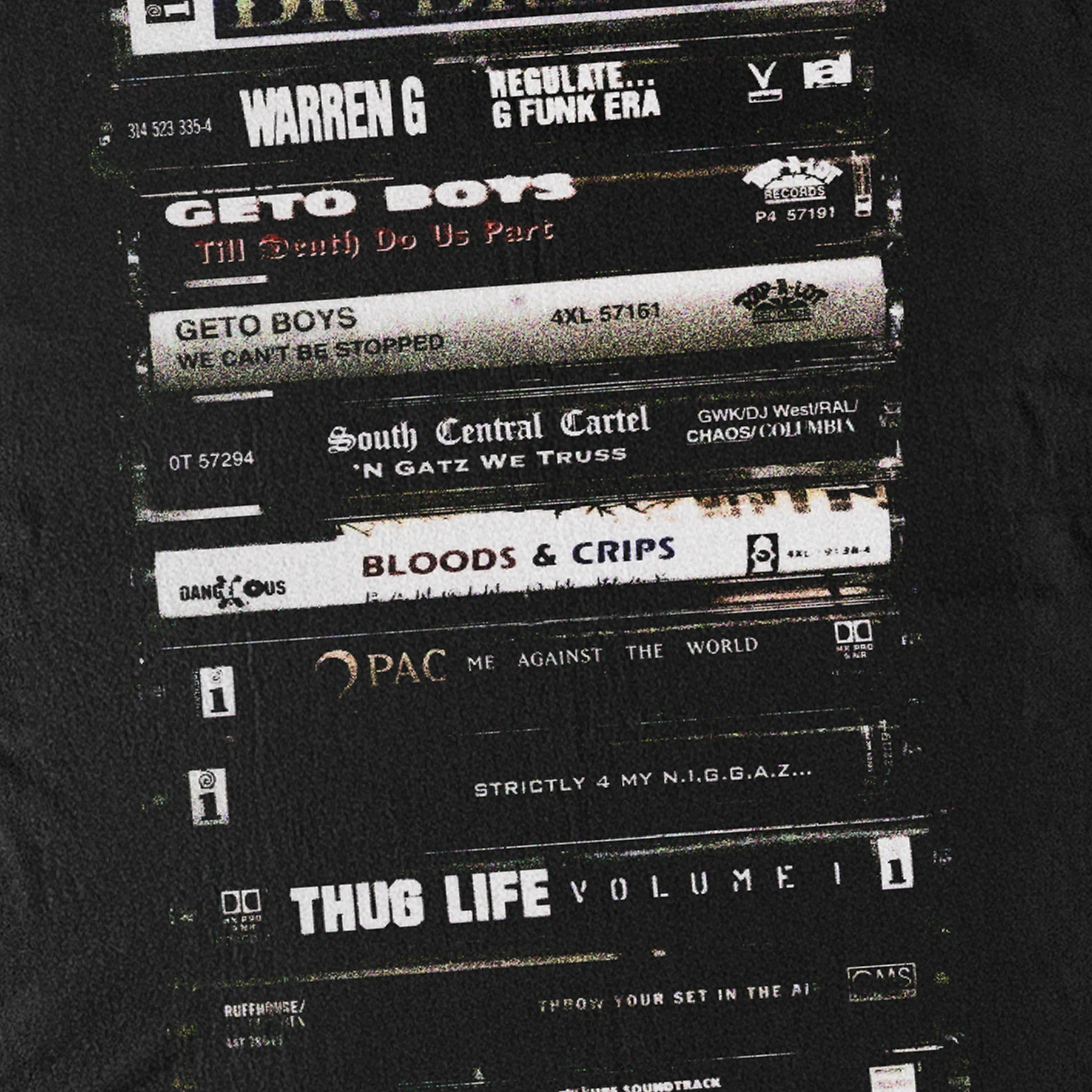 'Cassette Classics' Heavyweight Black T-Shirt - Image 3