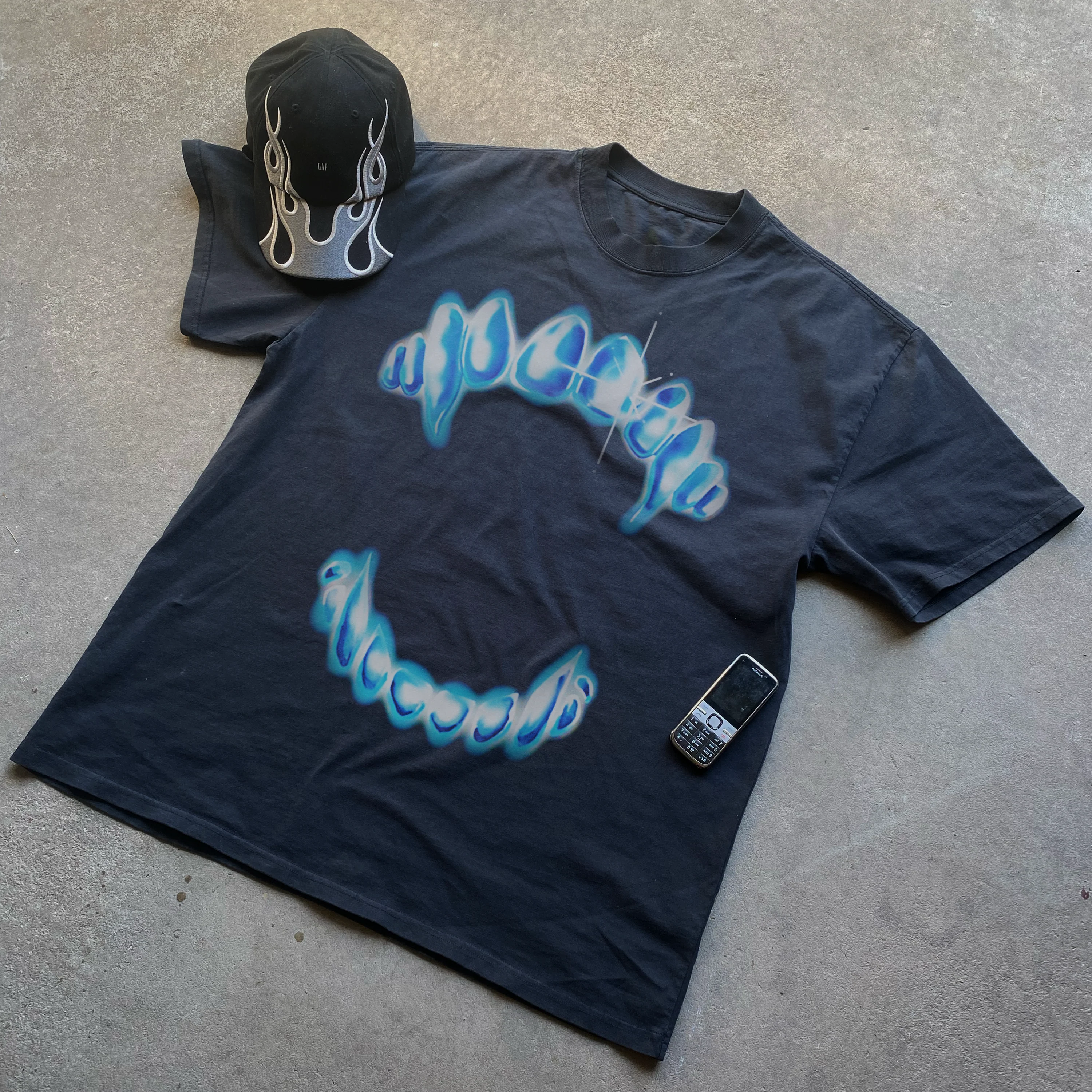 Cave Fangs 'Domdolla' Heavyweight Black T-Shirt