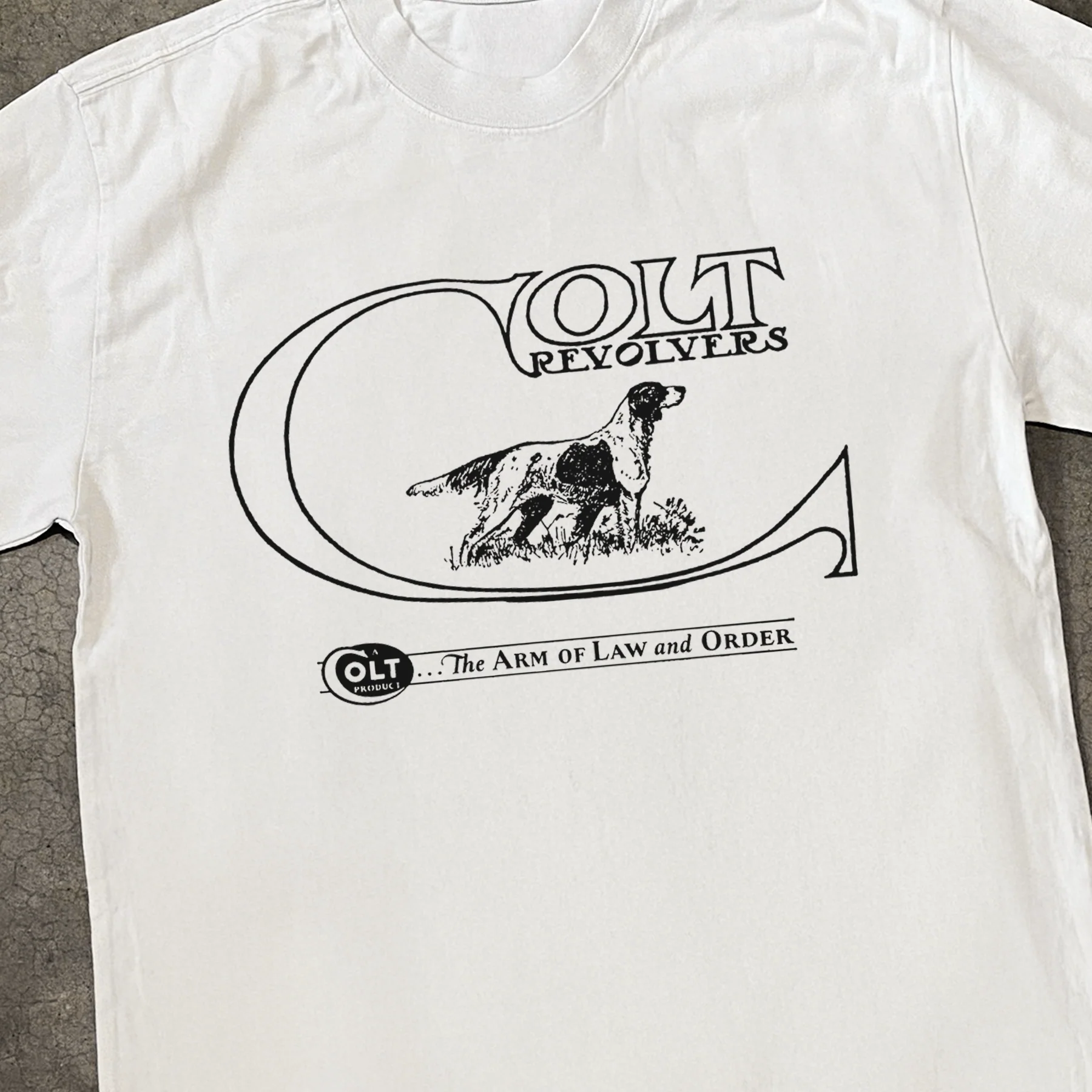 Colt Arms 'Hound' Heavyweight Faded White Tee - Image 2