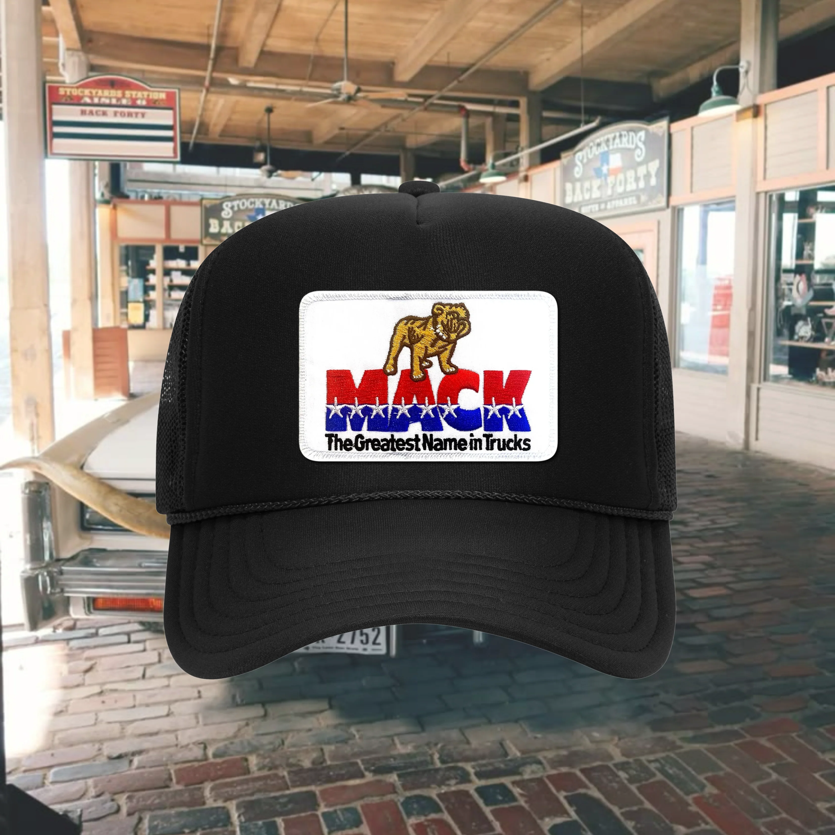 COWBOY CADILLAC PATCH BLACK HAT