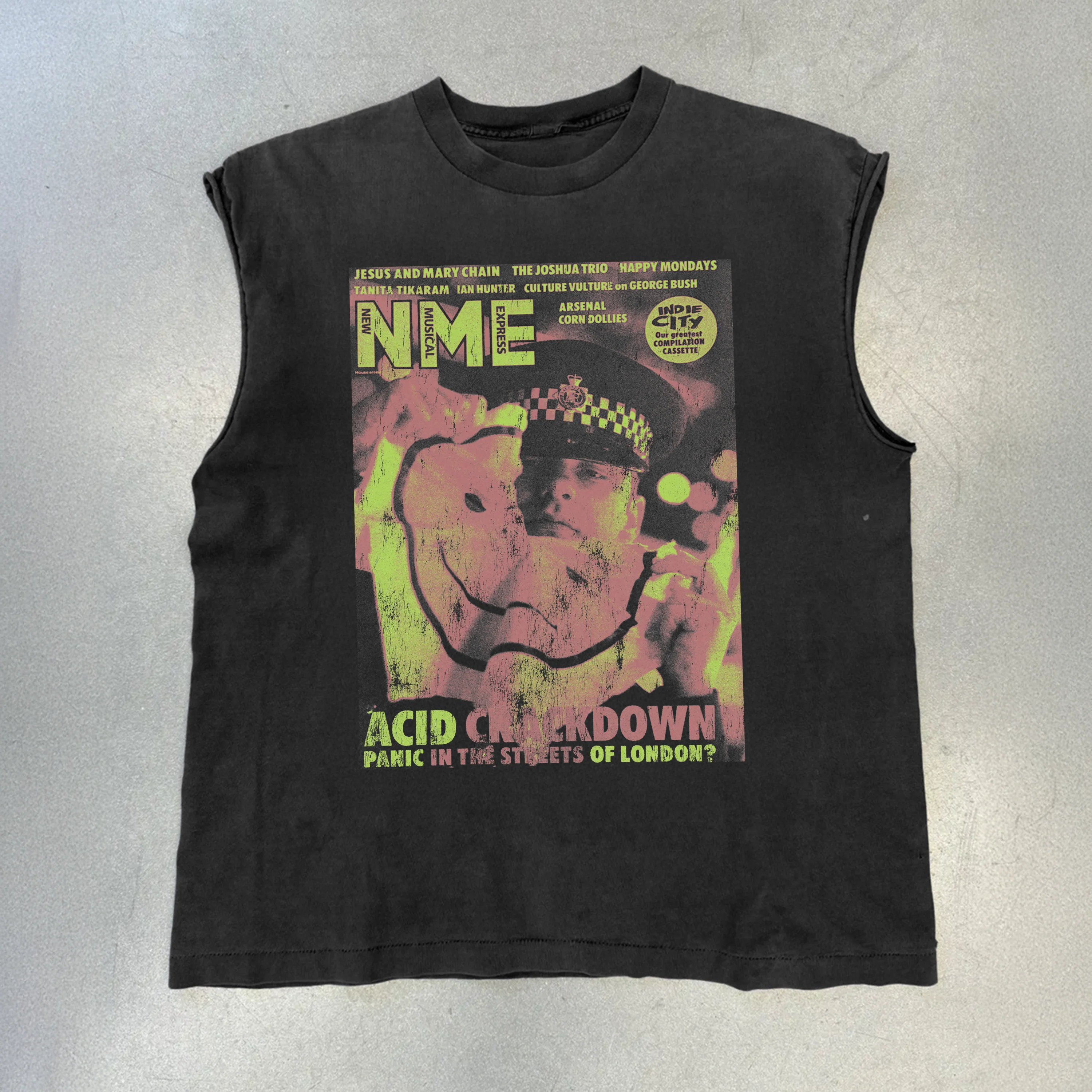 Crackdown Heavyweight Black Cut- Off T-Shirt