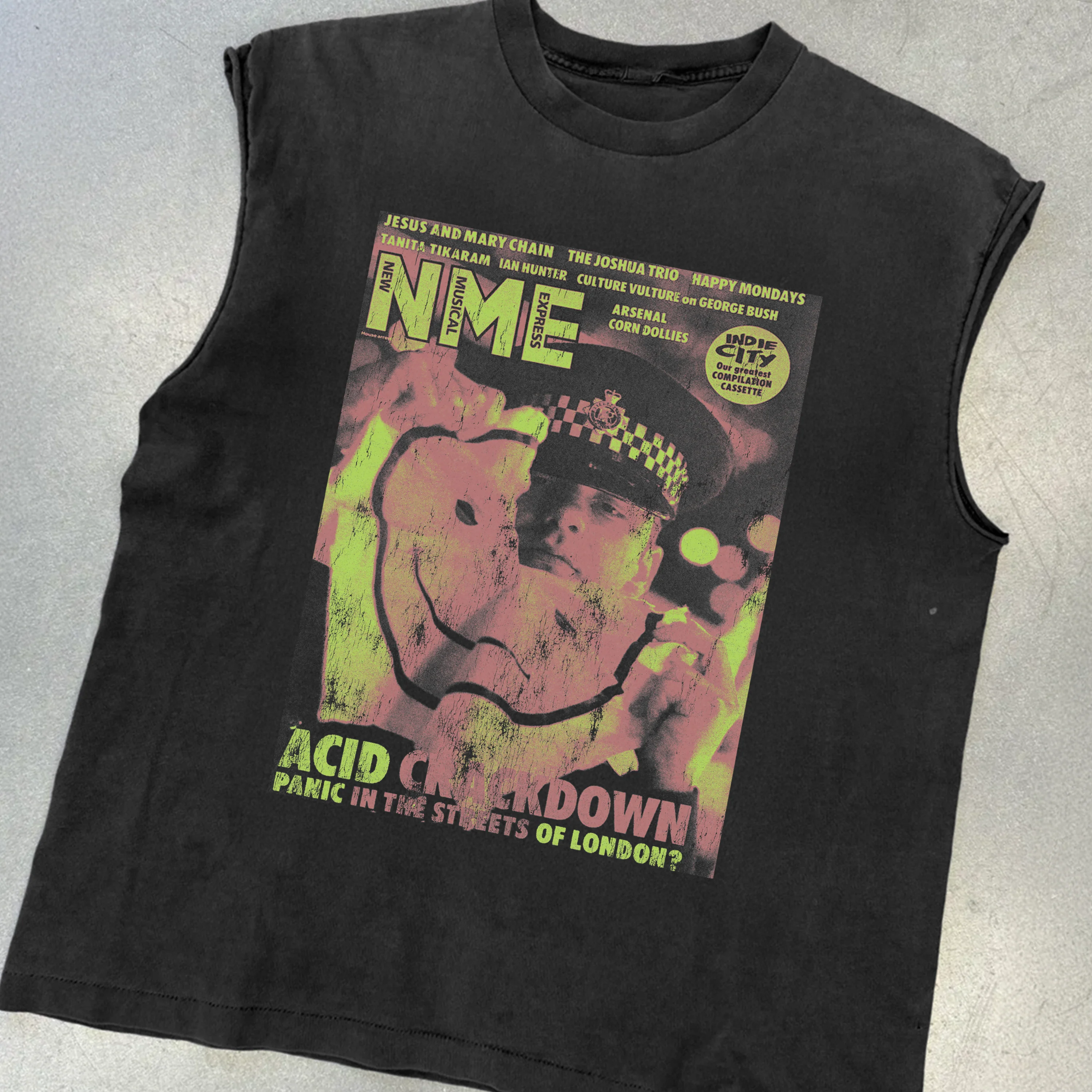 Crackdown Heavyweight Black Cut- Off T-Shirt - Image 2
