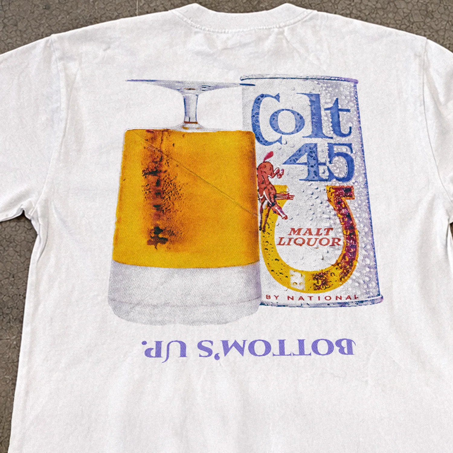 Cropped 'Colt 45' Upside Down Heavy Faded Tee - Image 4