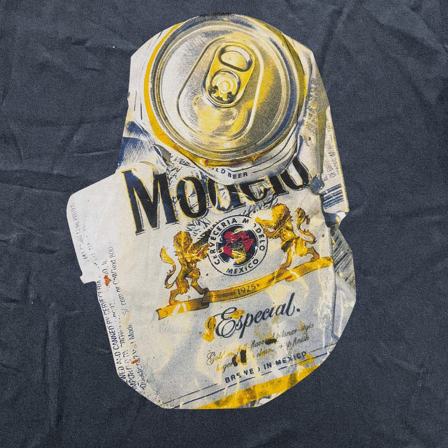 Crushed Modello Can Heavyweight Black T-Shirt - Image 2