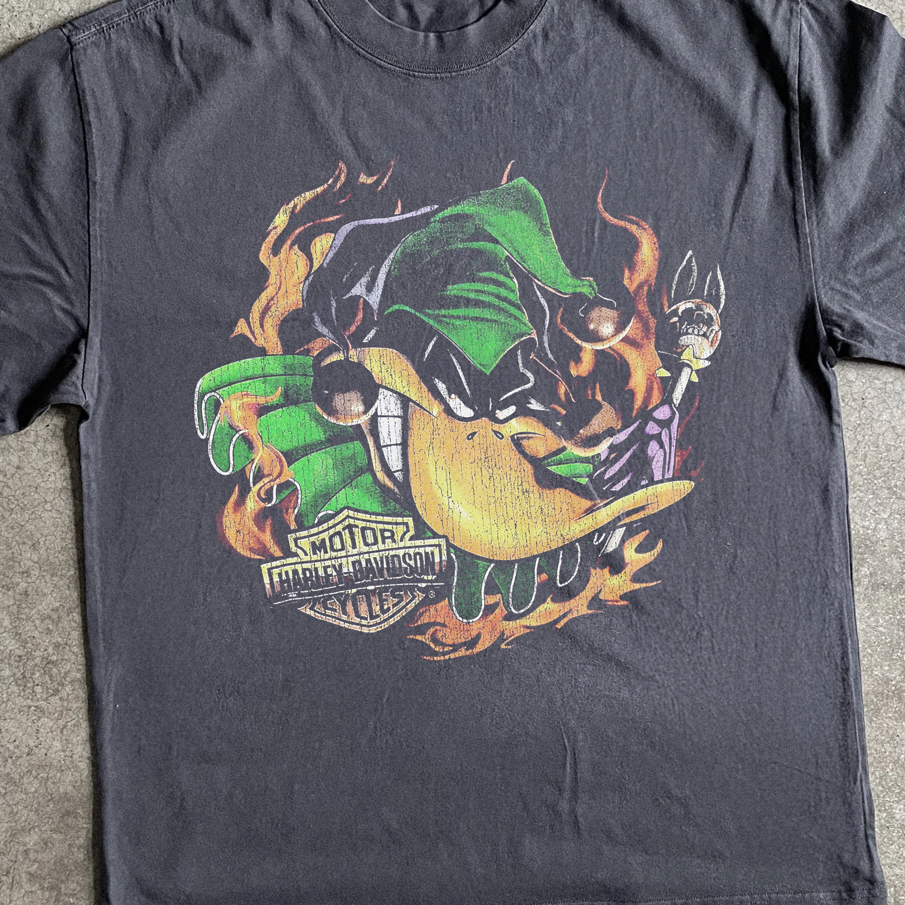 Daffy Duck X Harley Davidson Heavyweight Black T-Shirt - Image 2