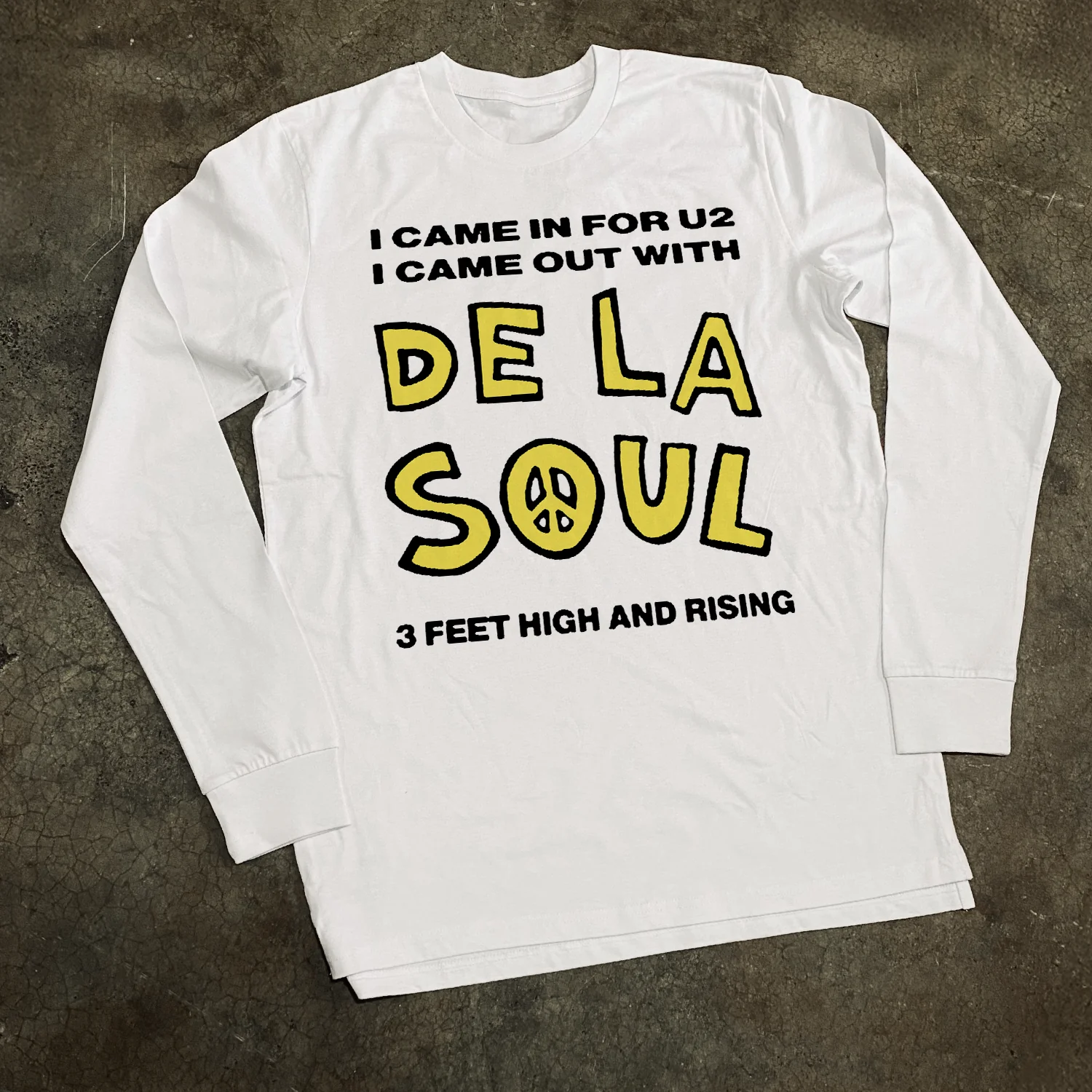 De La Soul 'I Came For U2' White Long Sleeve Tee