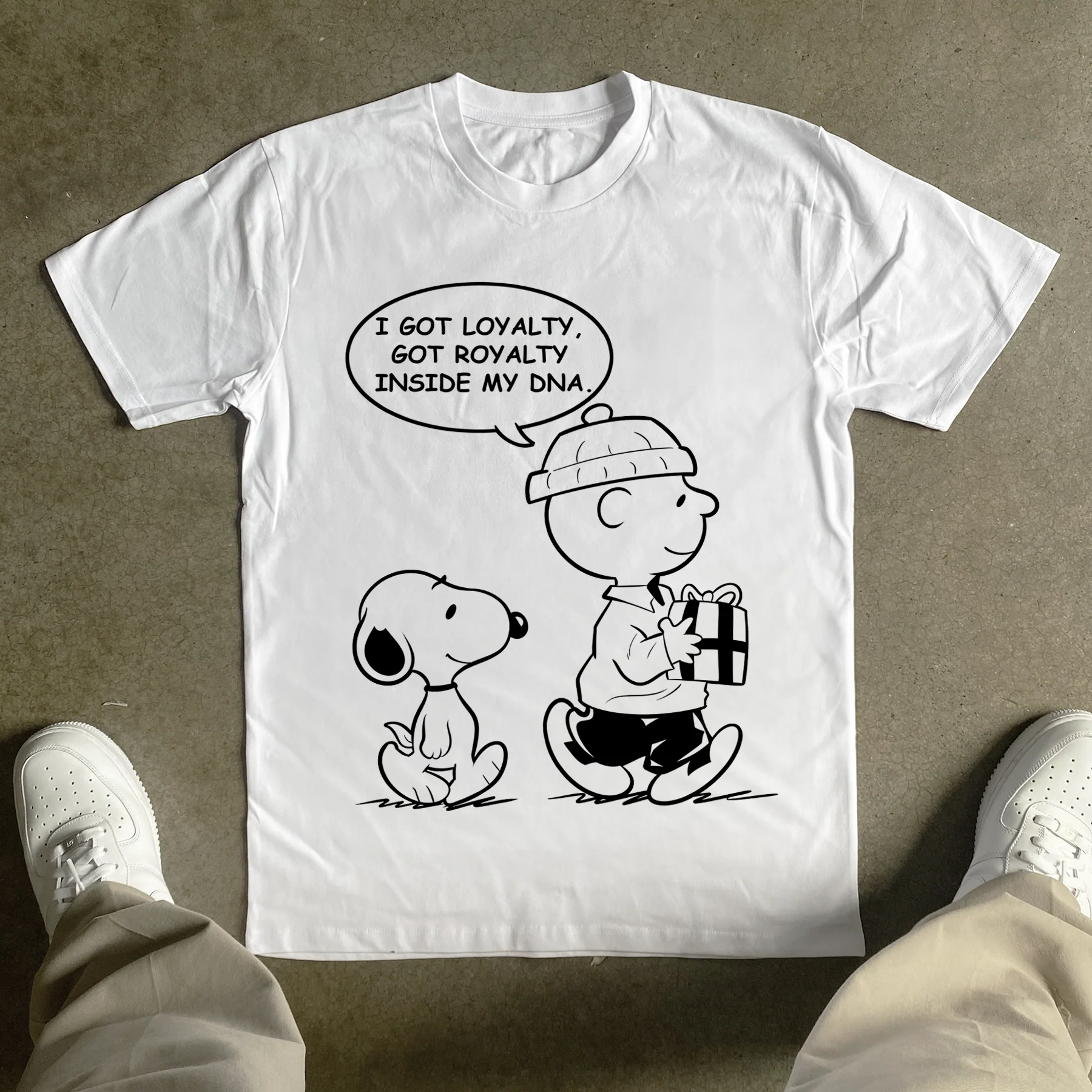 'Dna' Charlie Heavyweight White T-Shirt