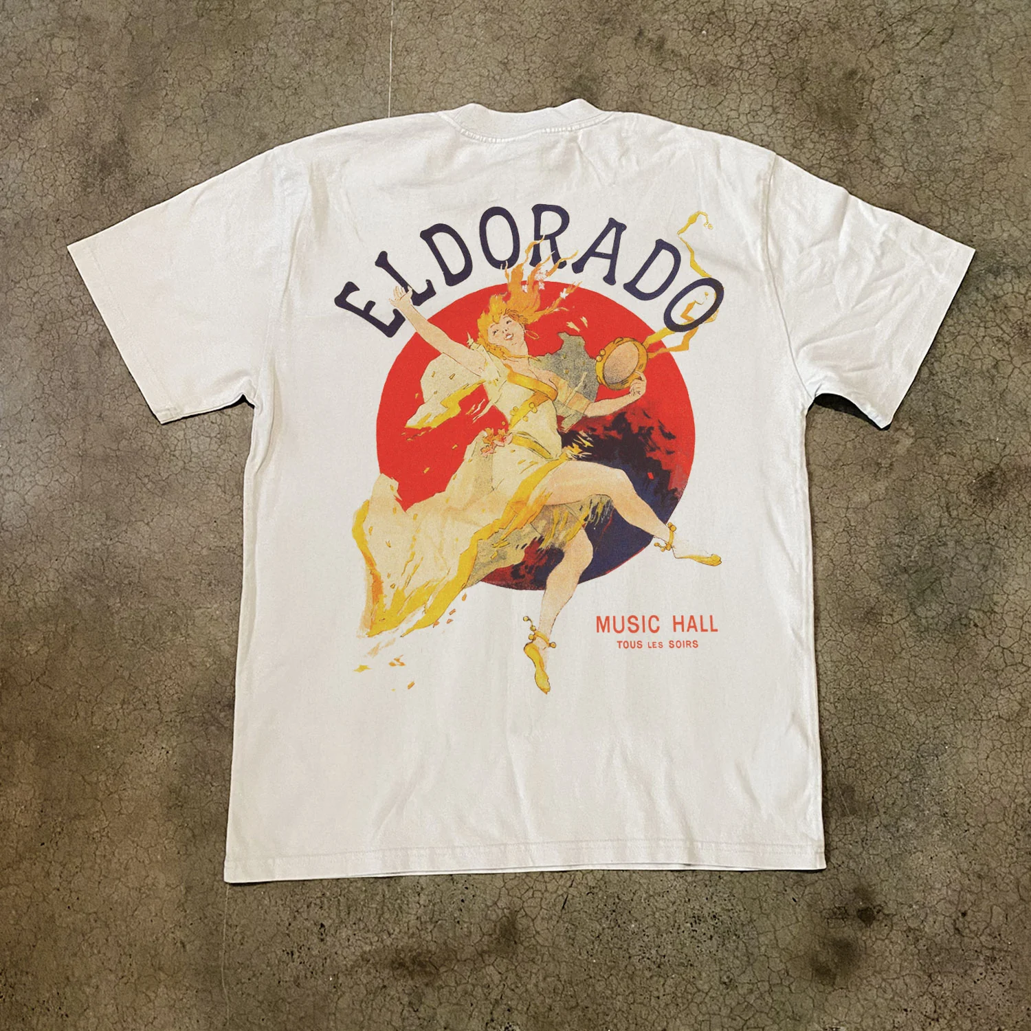 'El Dorado' White Faded Heavyweight Tee