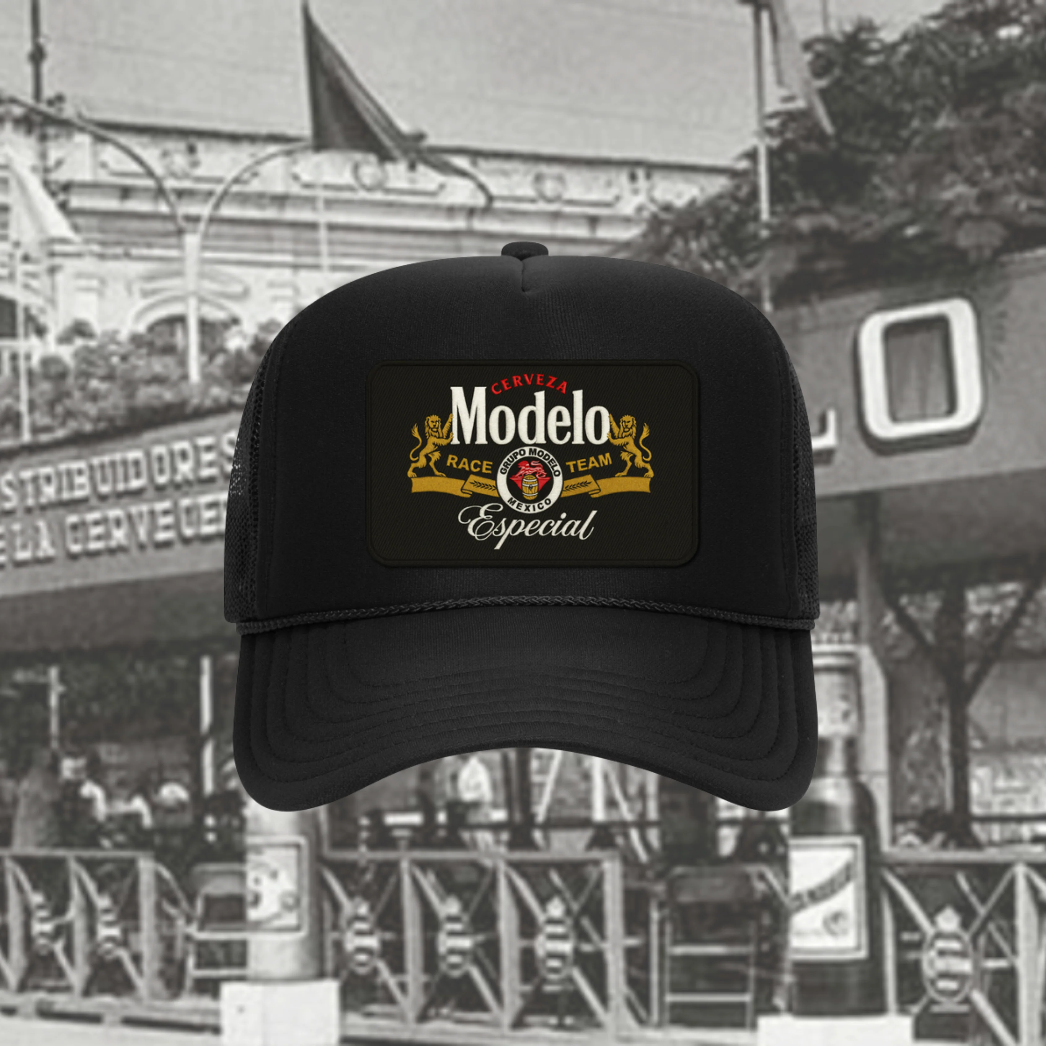 ESPECIAL CURVED BILL PATCH HAT BLACK