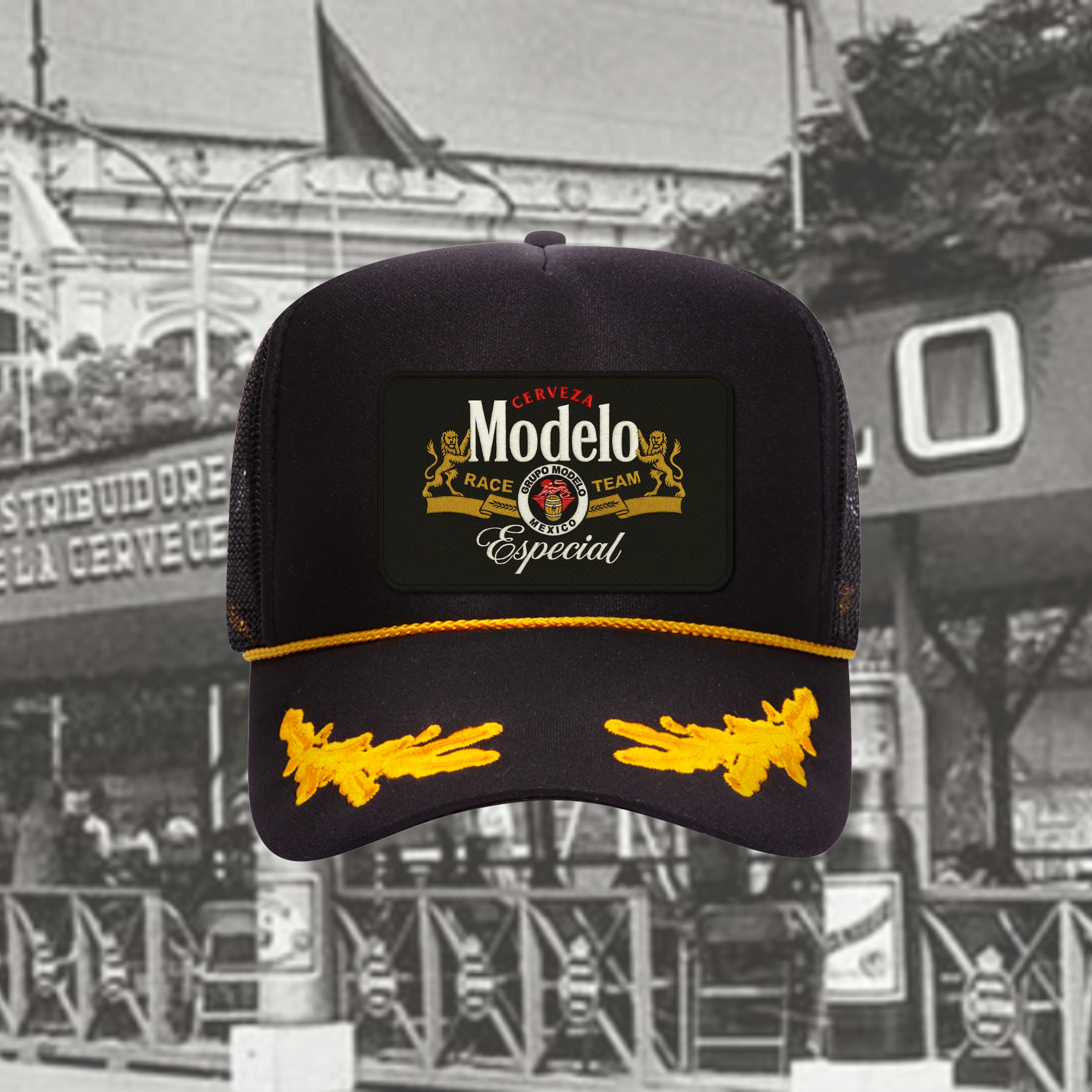 ESPECIAL CURVED BILL PATCH HAT CAPTAINS BLACK