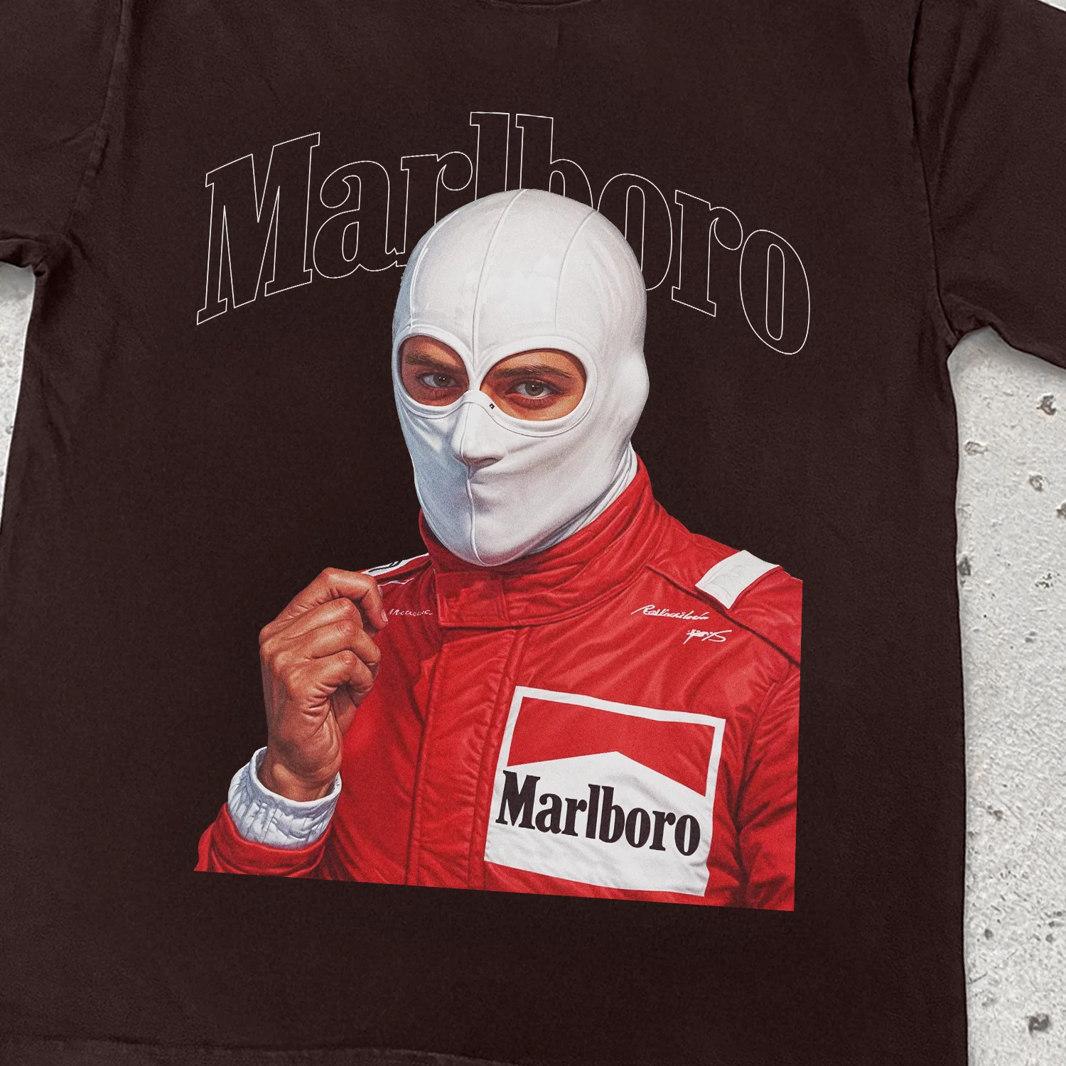 F1 'Marly Racer' Choc Heavyweight T-Shirt - Image 2