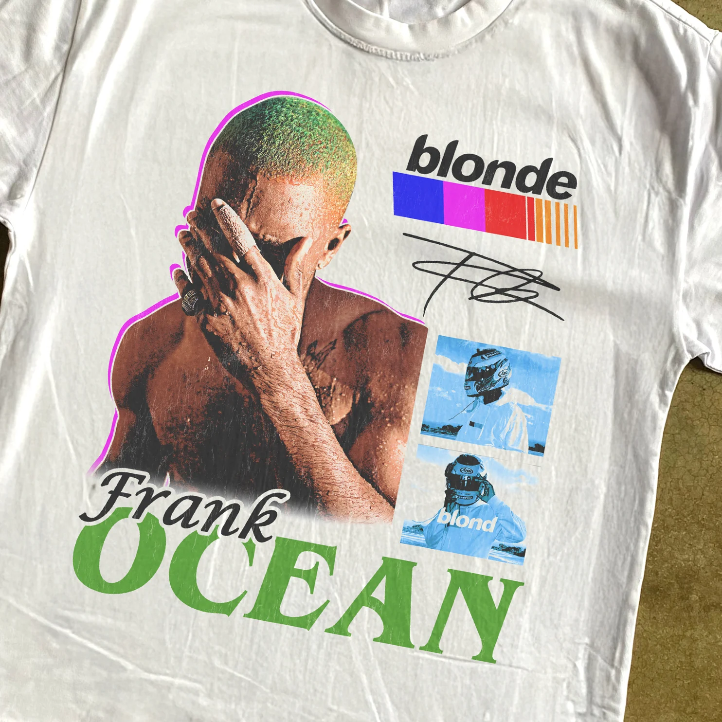Frank Ocean Blonde Washed Heavyweight White T-Shirt - Image 2