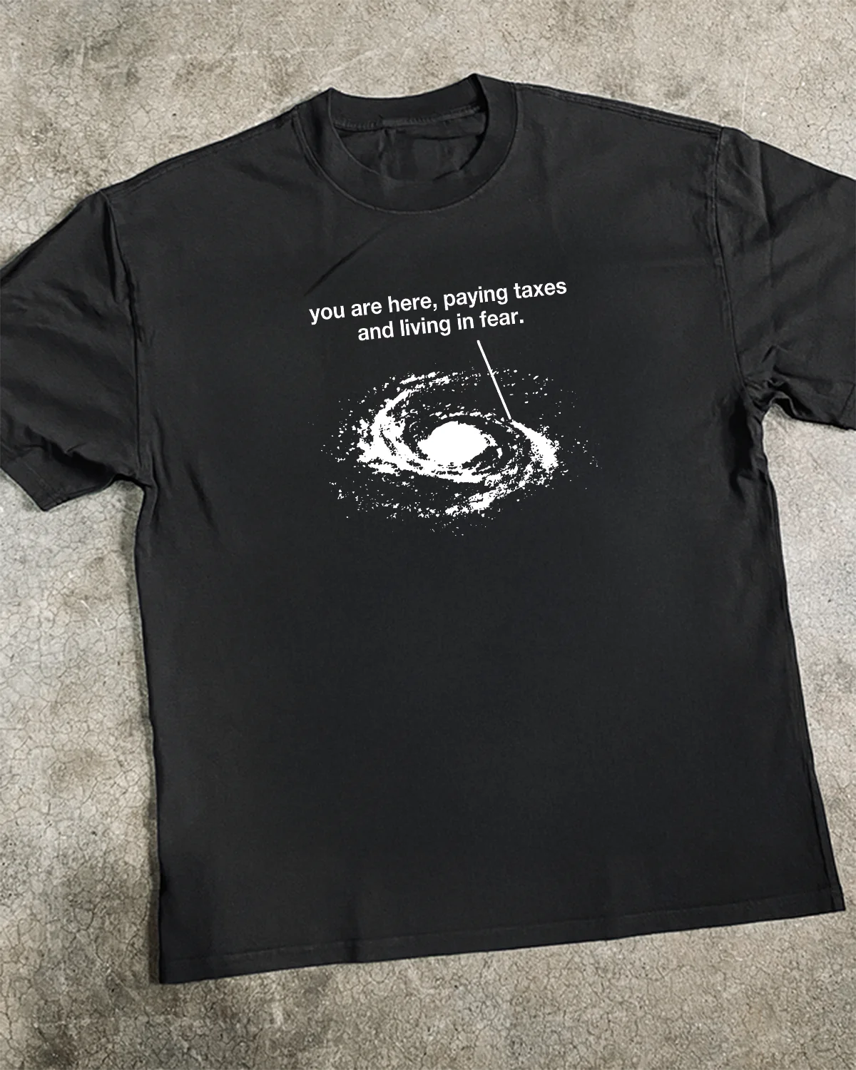 Galaxy Heavyweight Black T-Shirt - Image 2