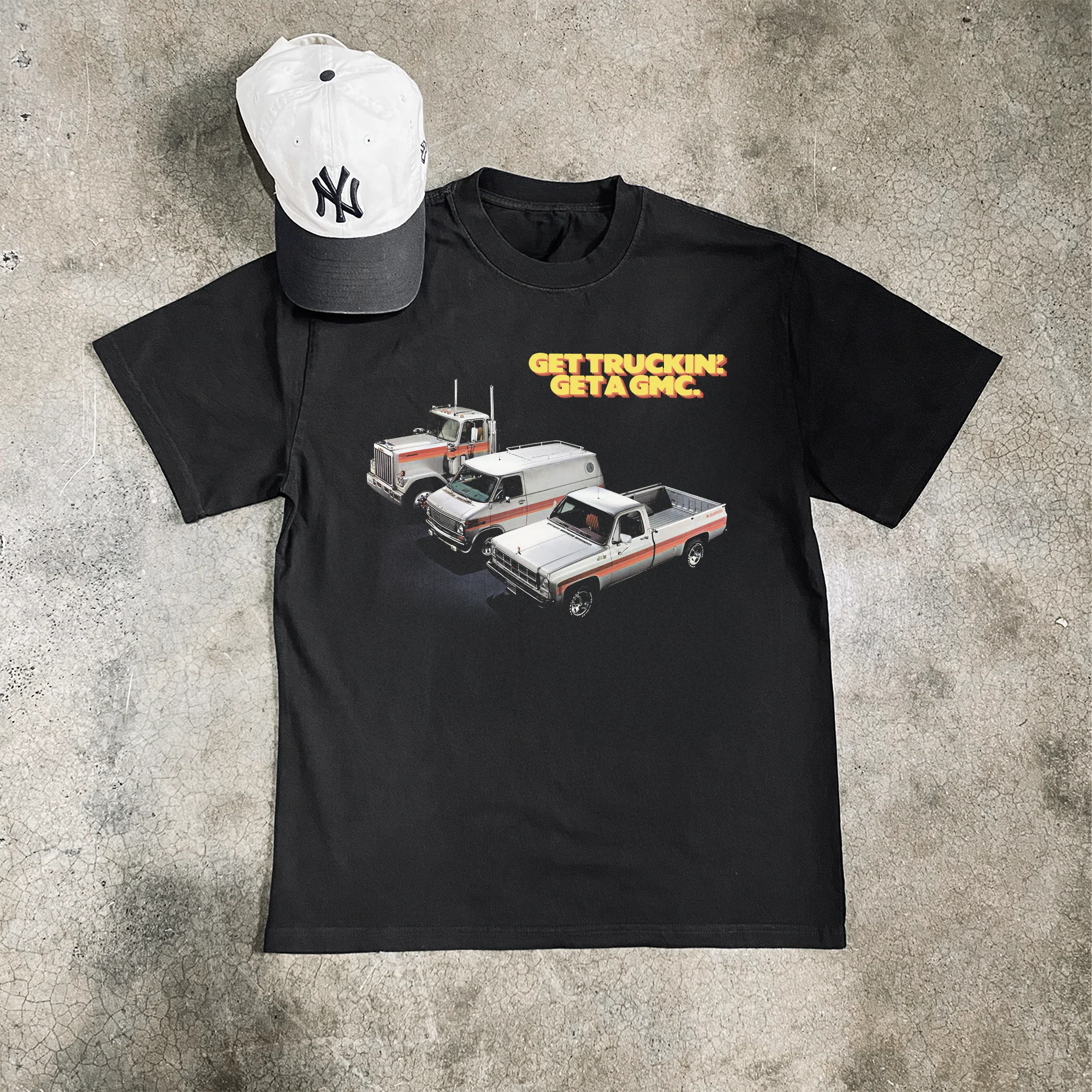 Get Truckin' Heavyweight Black Tshirt