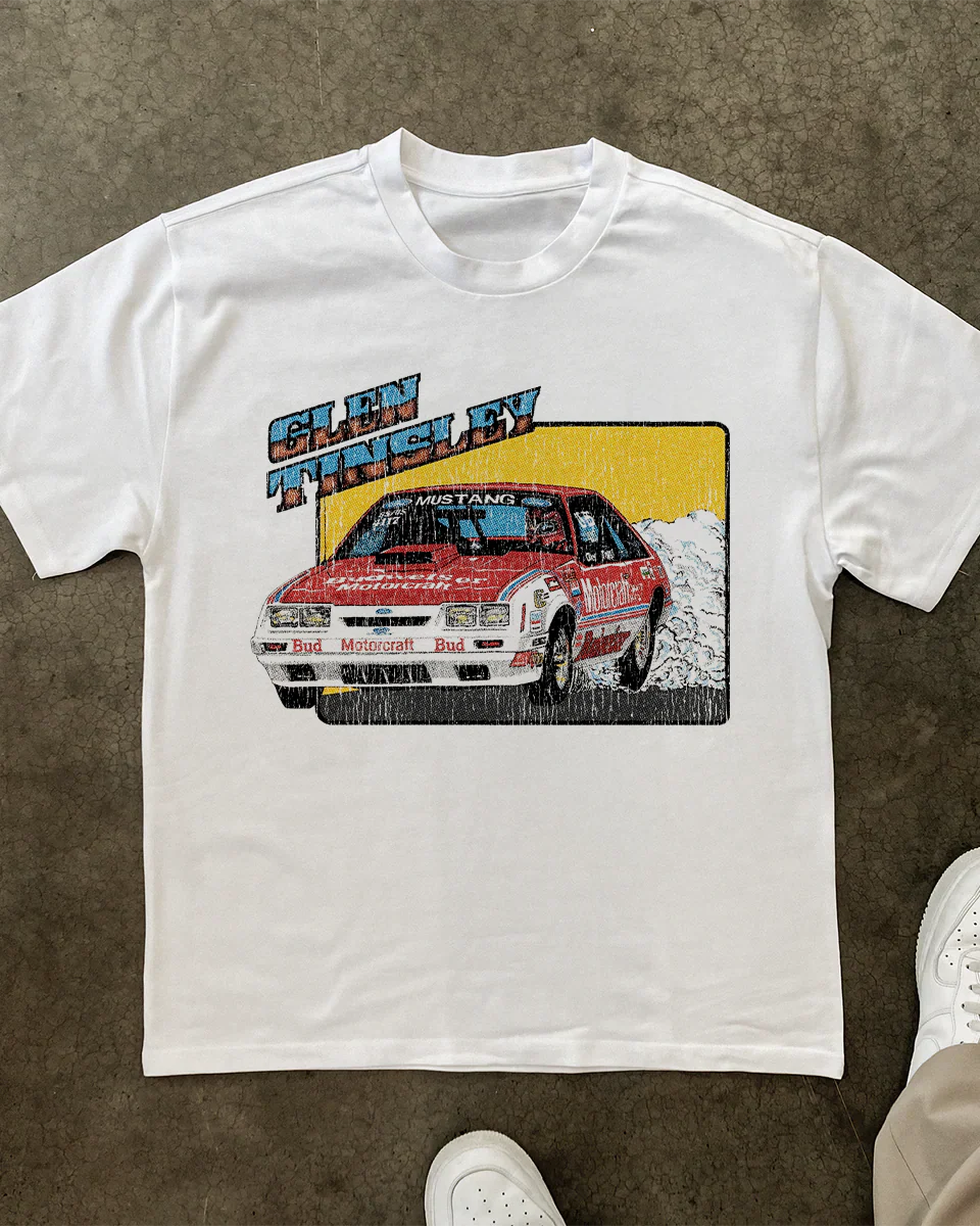 Glen Tinsley Bud Racing Heavyweight White Tee
