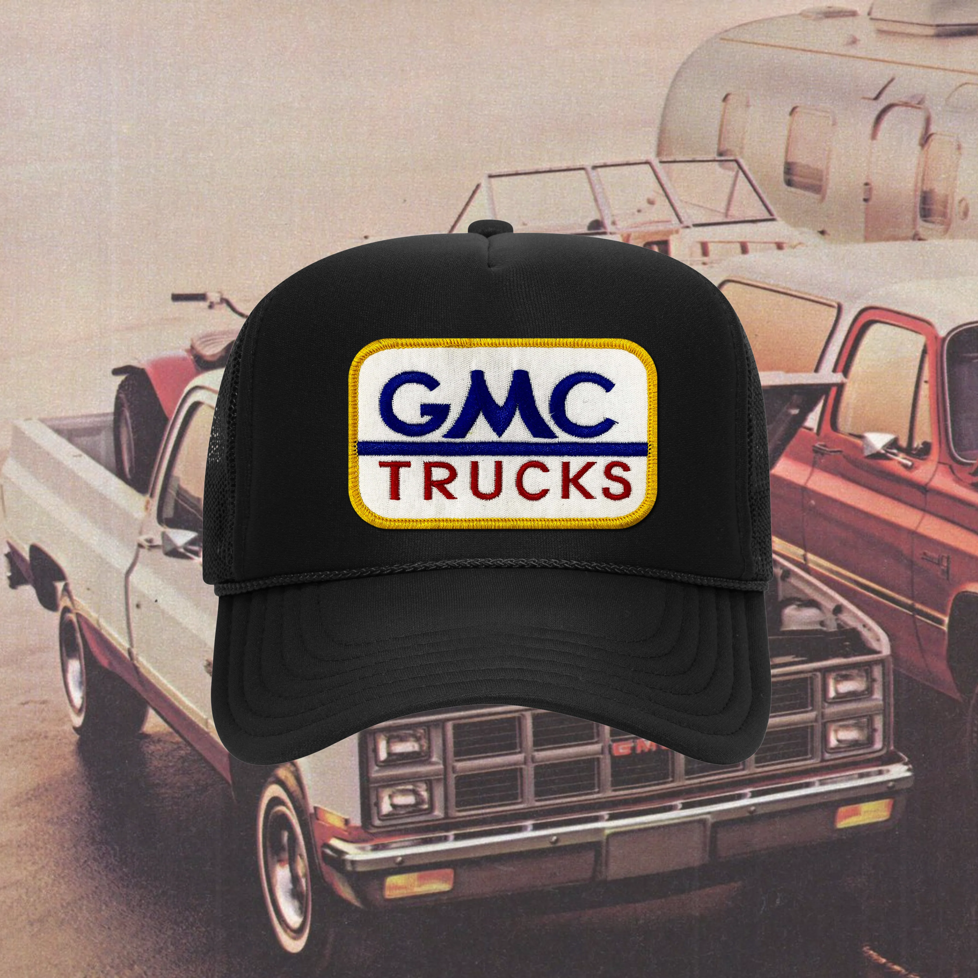 GMC TRUCKS PATCH BLACK HAT