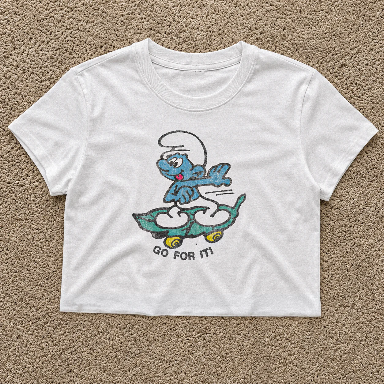 'Go For It' Cropped Womens Tee