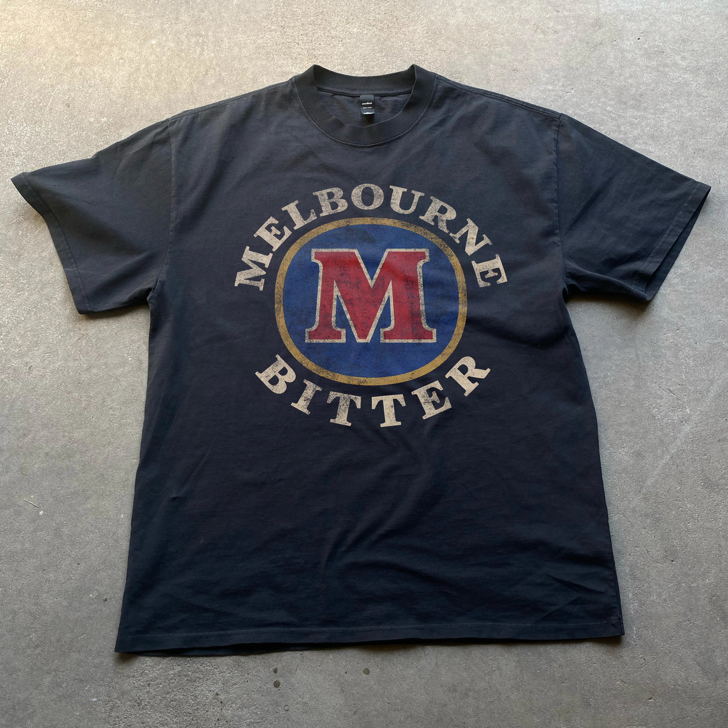 Grunge Melbourne Bitter Heavyweight Black T-Shirt