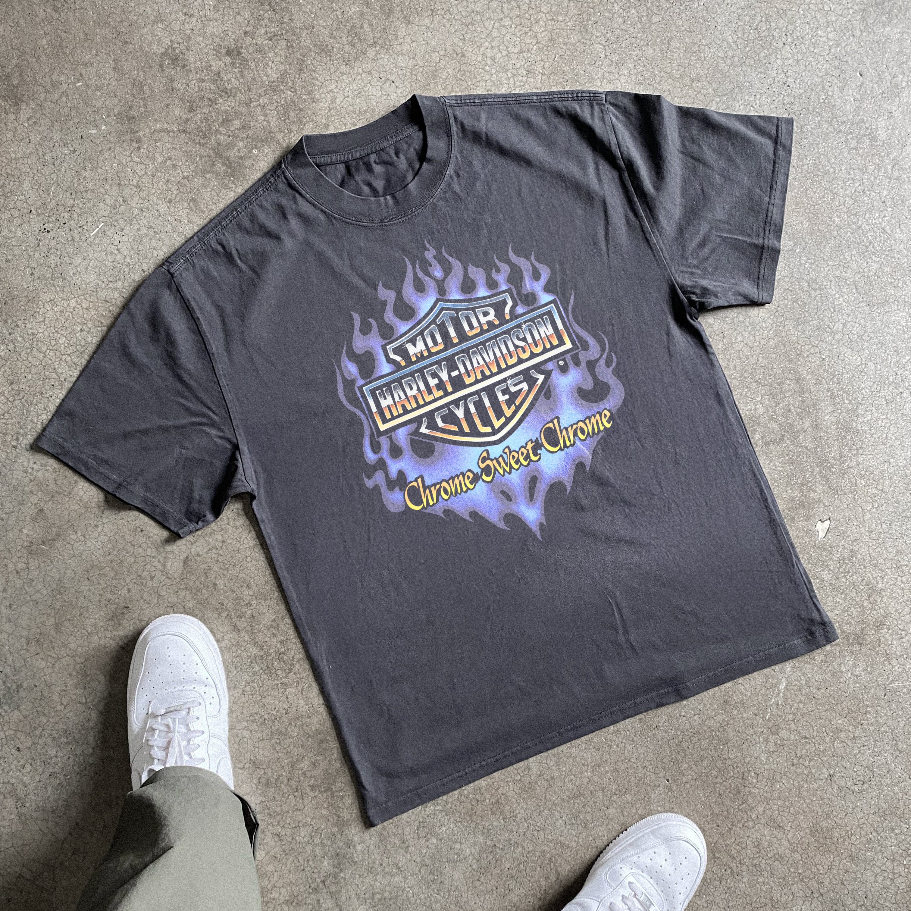 Harley Chrom Sweet Chrome Heavyweight Black T-Shirt - Image 2