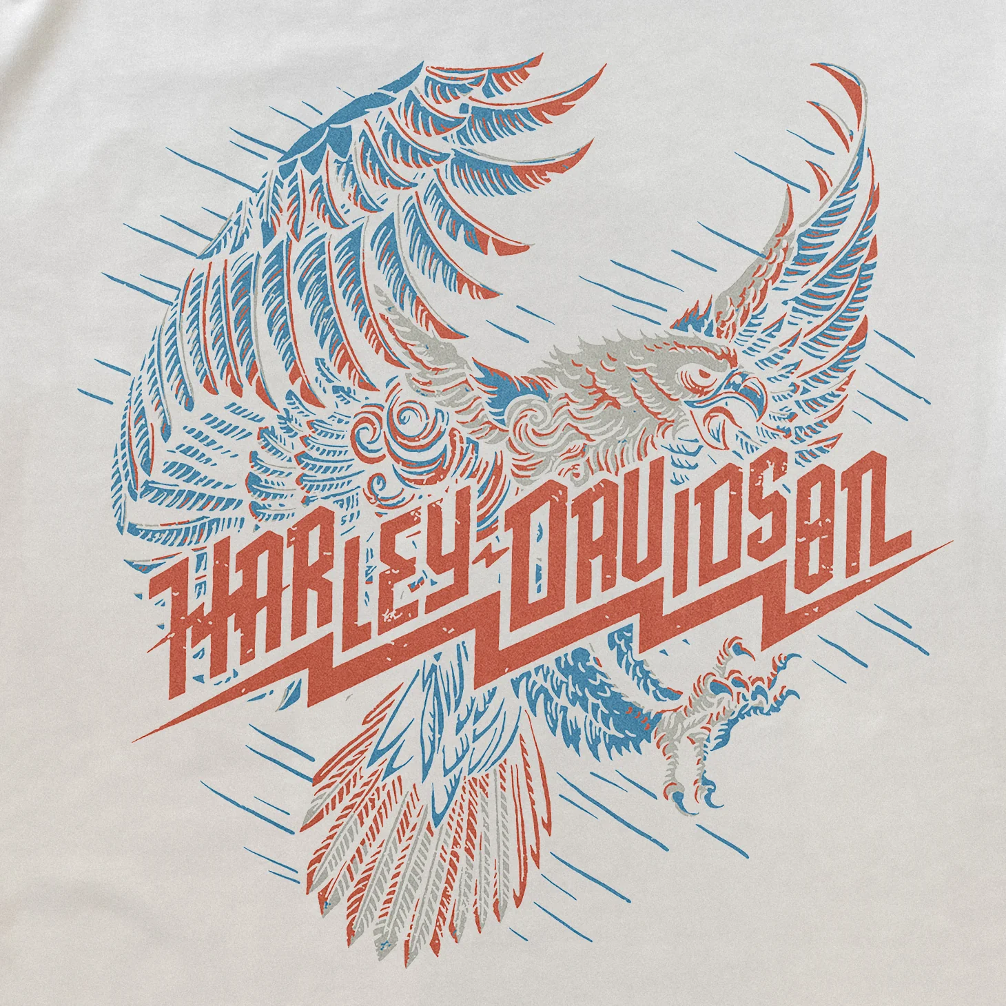 Harley Davidson Eagle Heavyweight White T-Shirt - Image 2