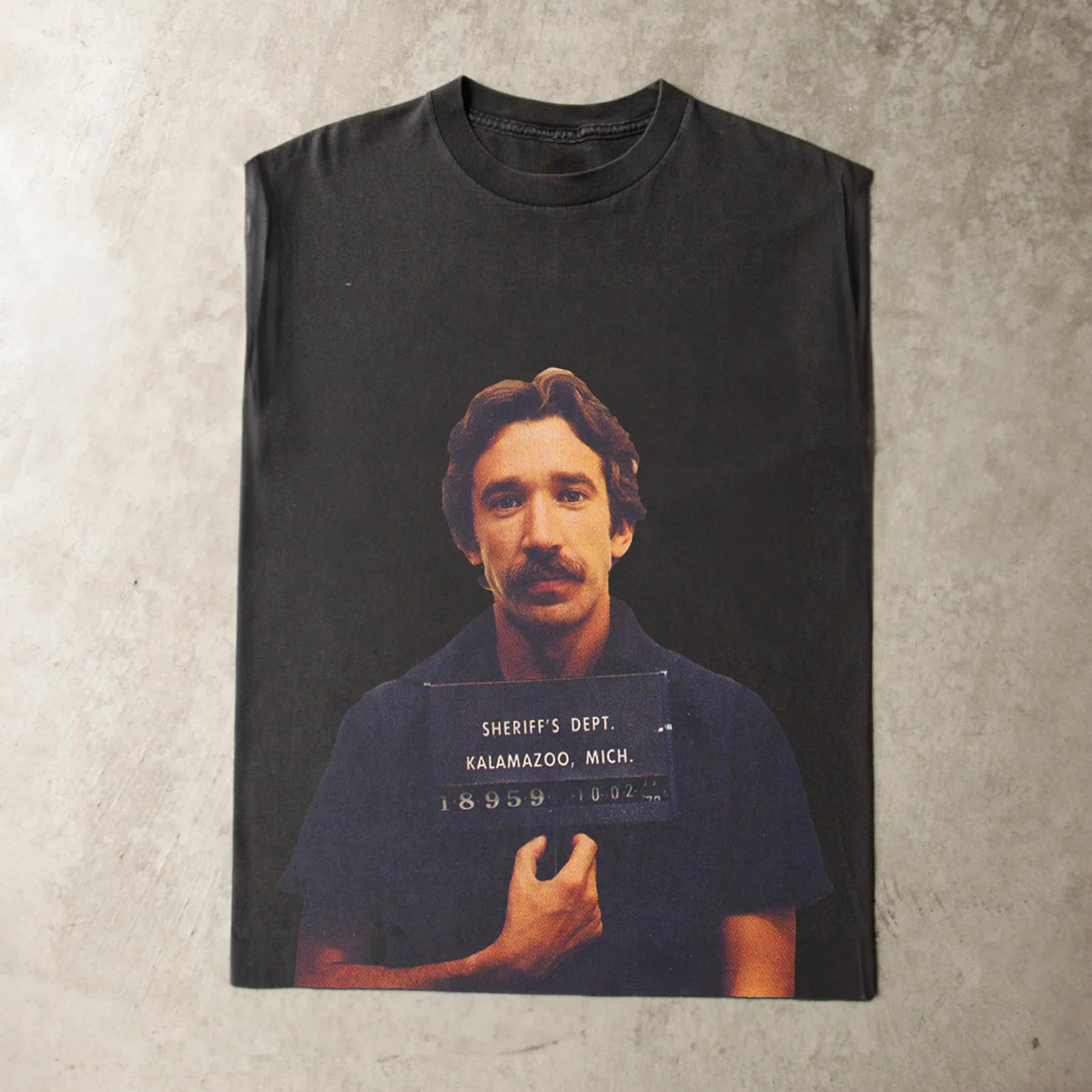 'Improvement' Mugshot Heavyweight Cut-Off Black T-Shirt