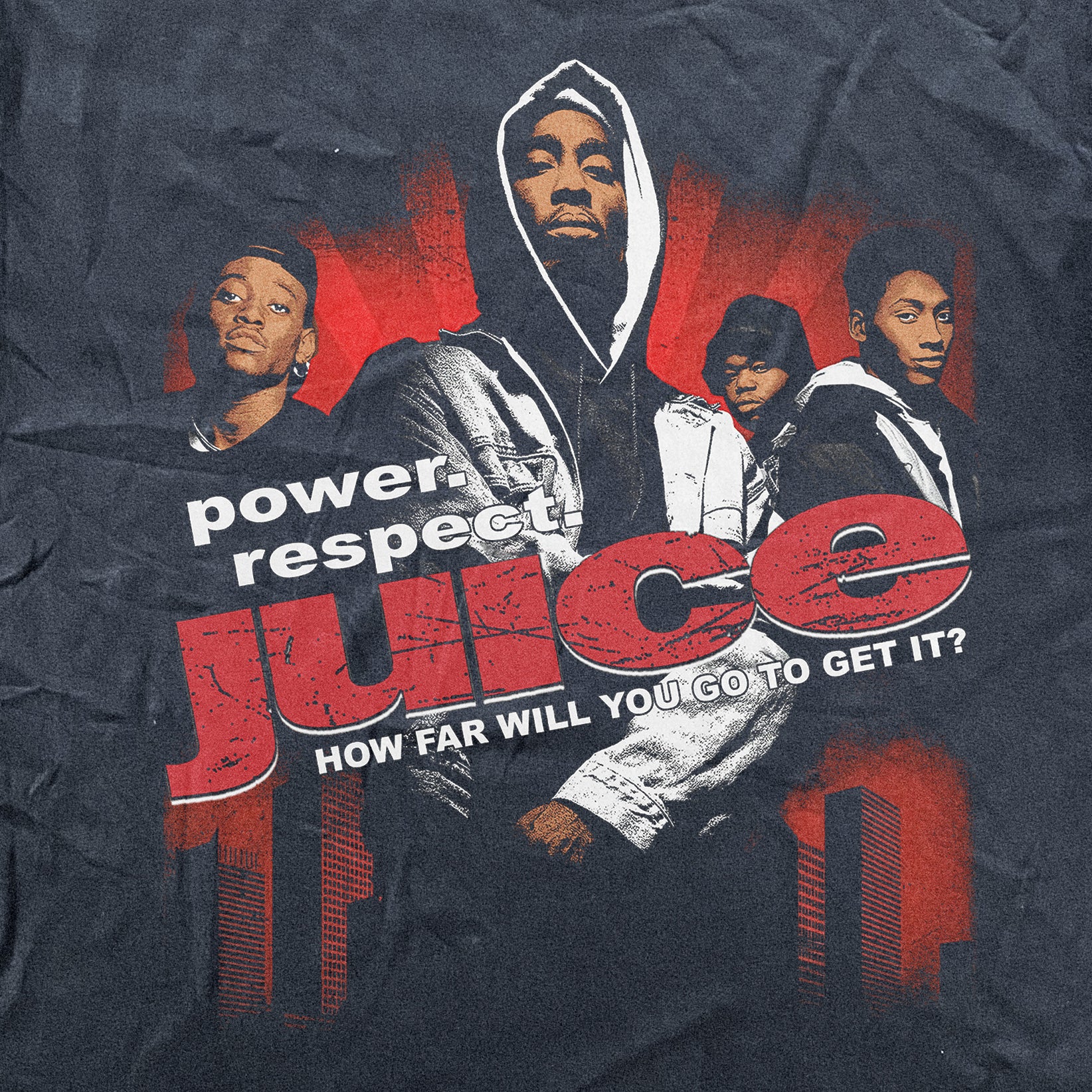 Juice Vintage 1992 Heavyweight Black T-Shirt - Image 2