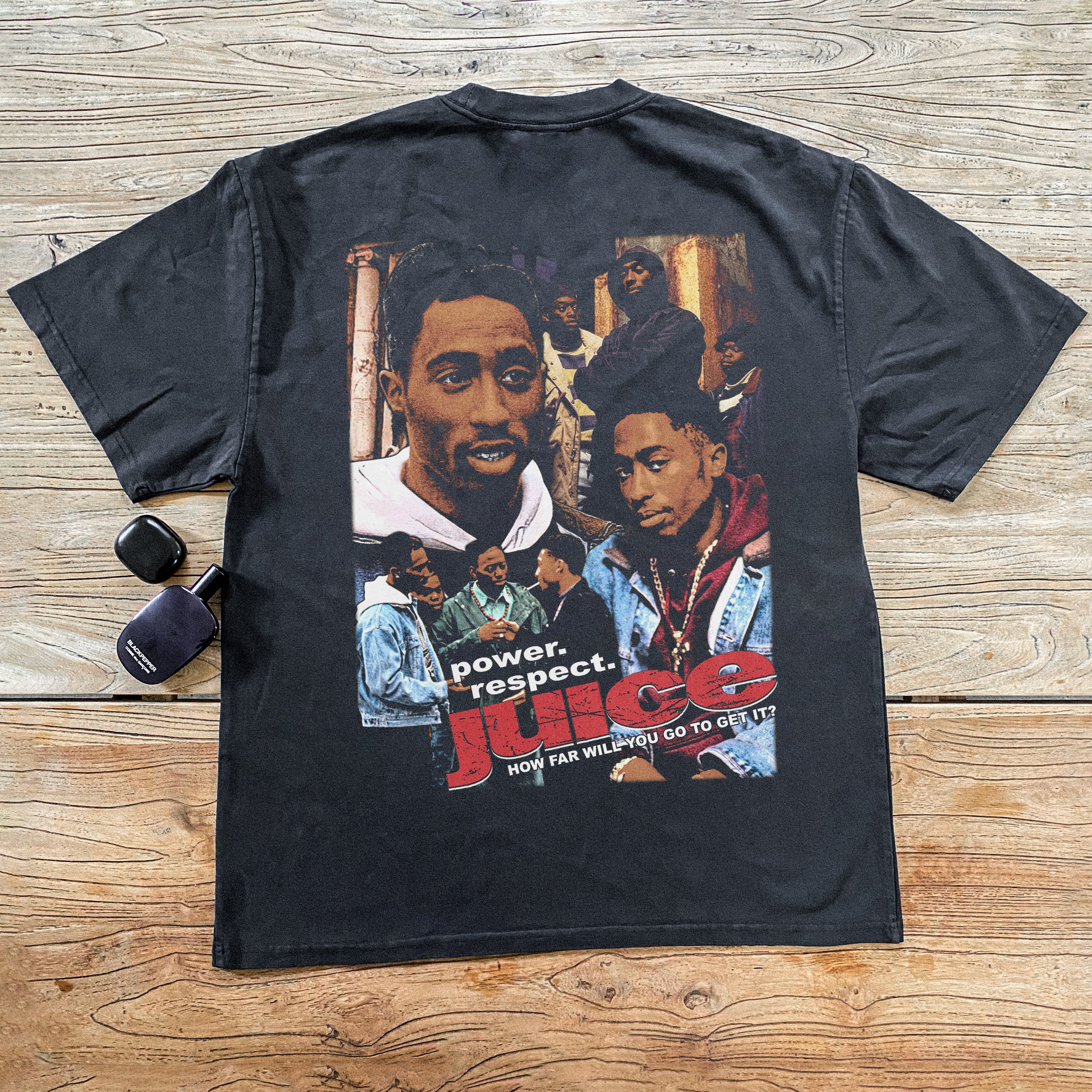 Juice Vintage 1992 Heavyweight Black T-Shirt - Image 4