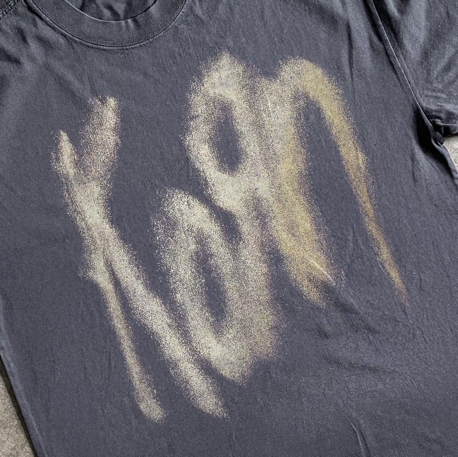 Korn Band Logo Noise Heavyweight Black T-Shirt - Image 2