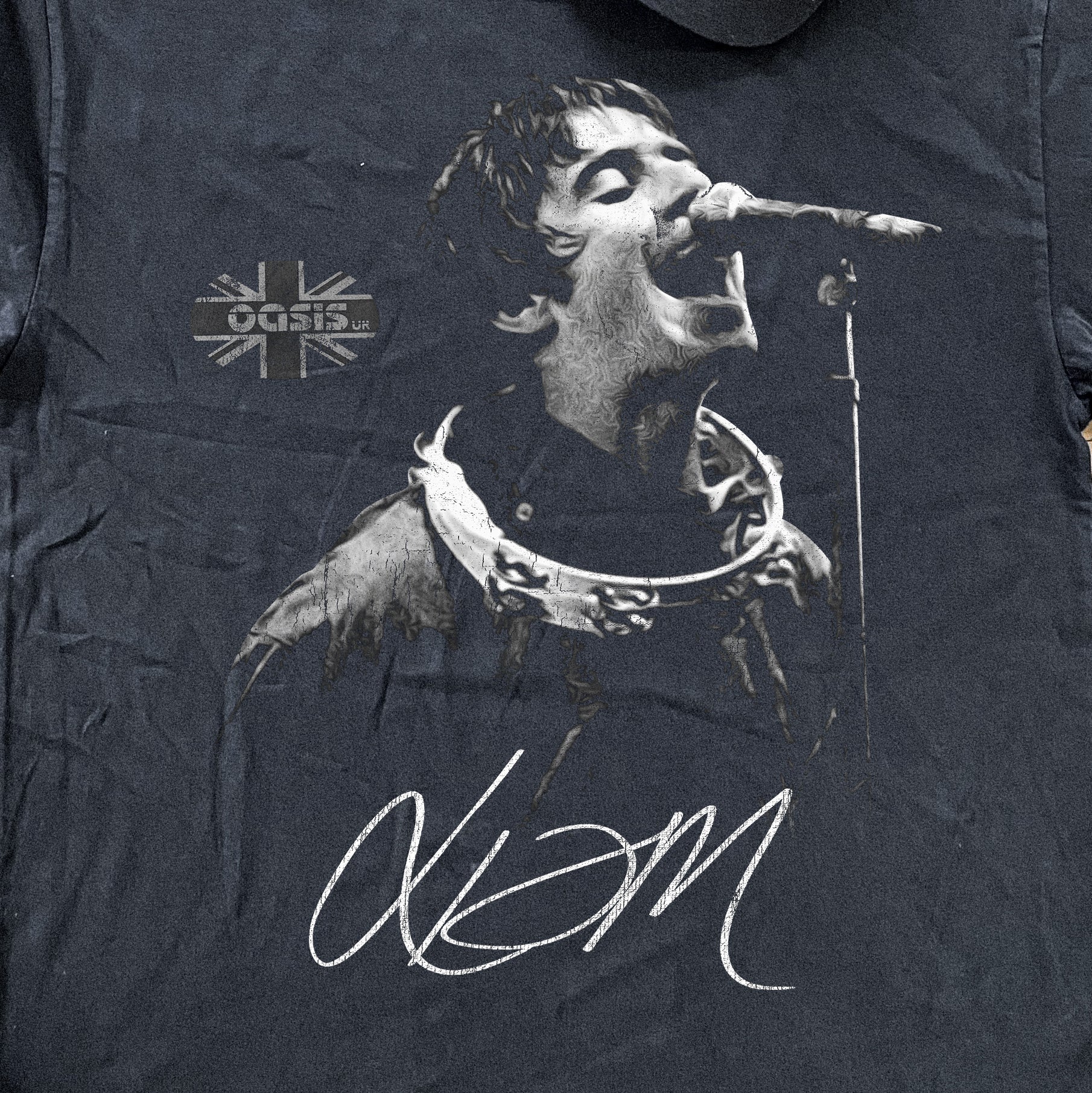Liam Gallagher 1972 Heavyweight Black Tshirt - Image 2